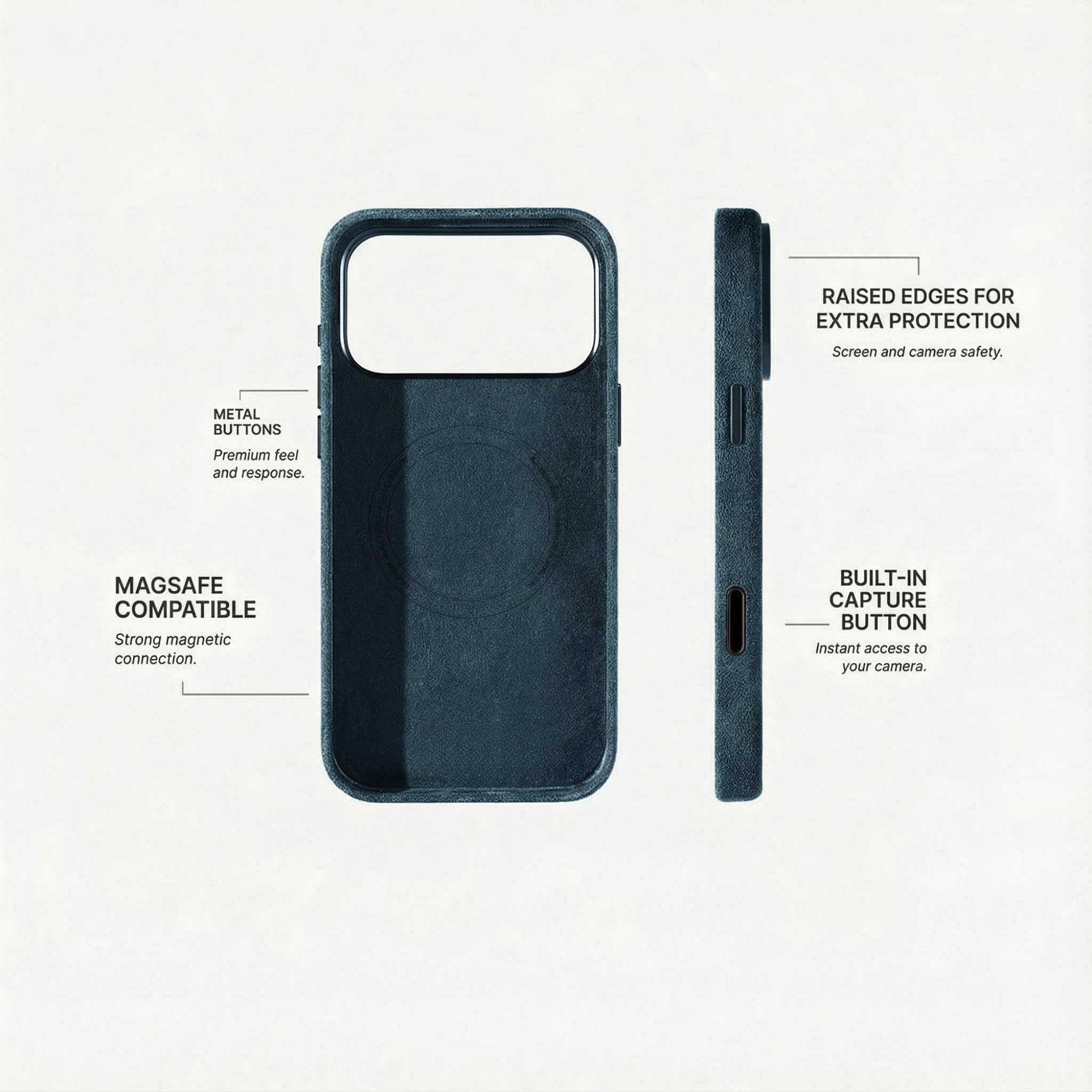 iPhone 17 Pro - Alcantara Case - Navy Blue