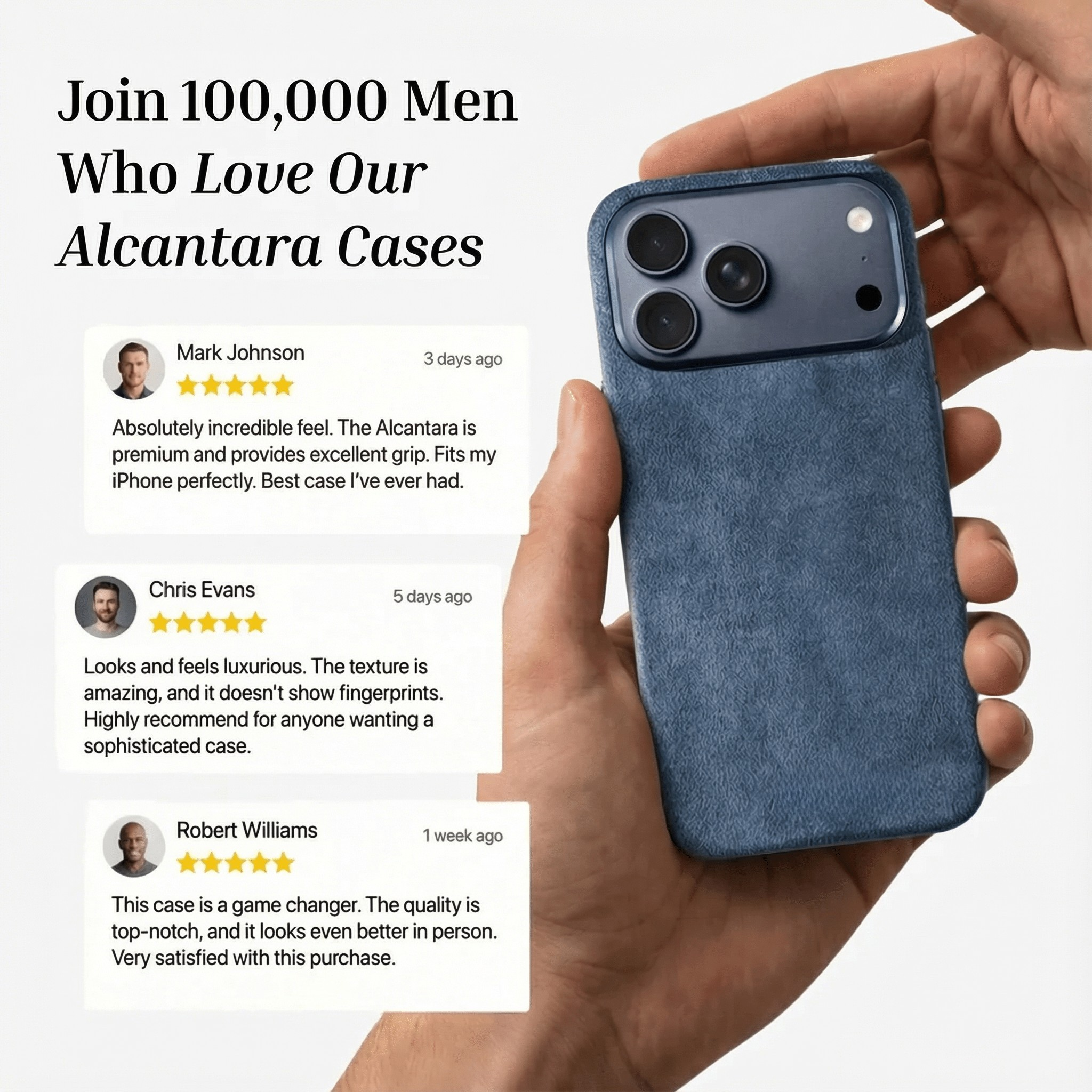 iPhone 17 Pro - Alcantara Case - Ocean Blue