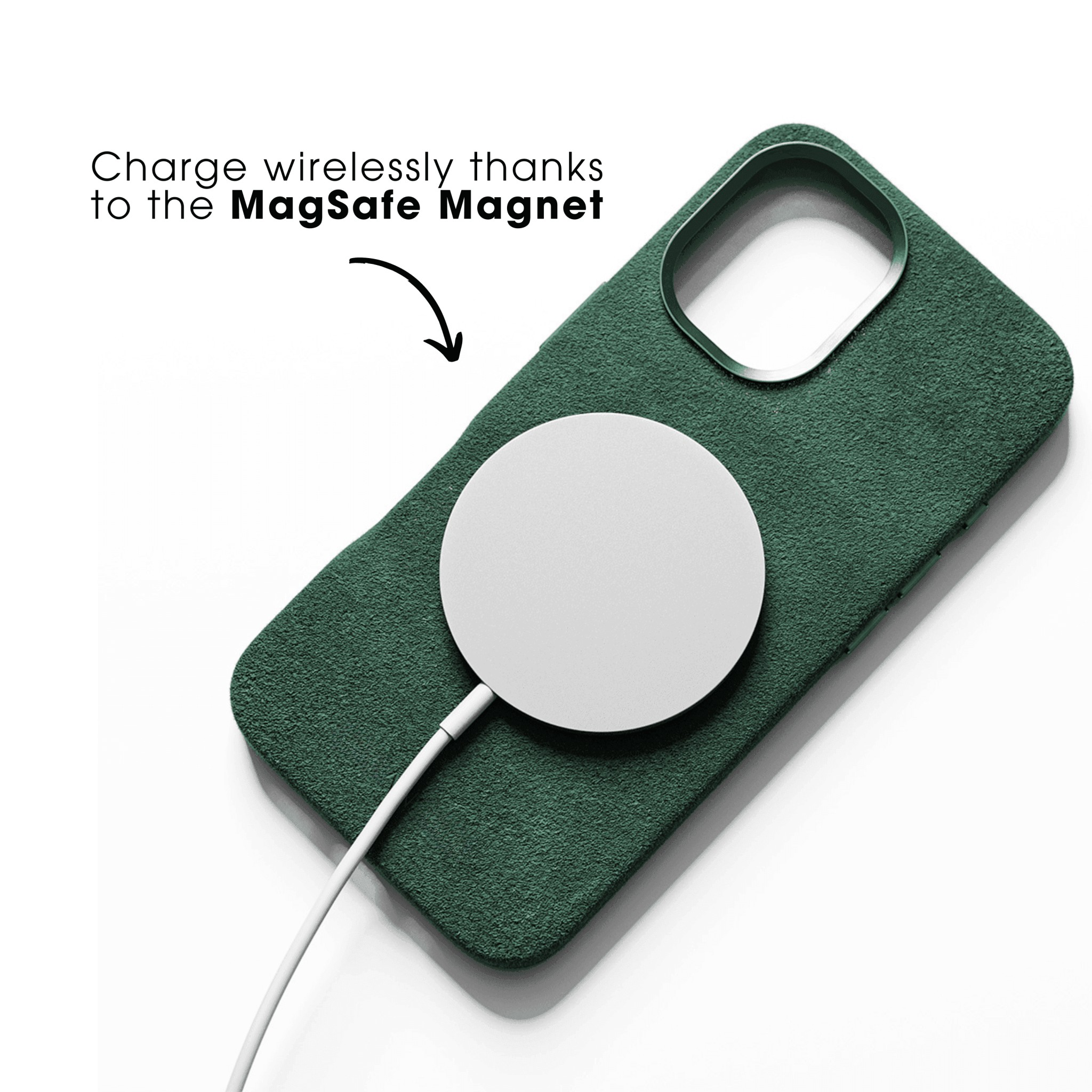iPhone 17e - Alcantara Case- Midnight Green