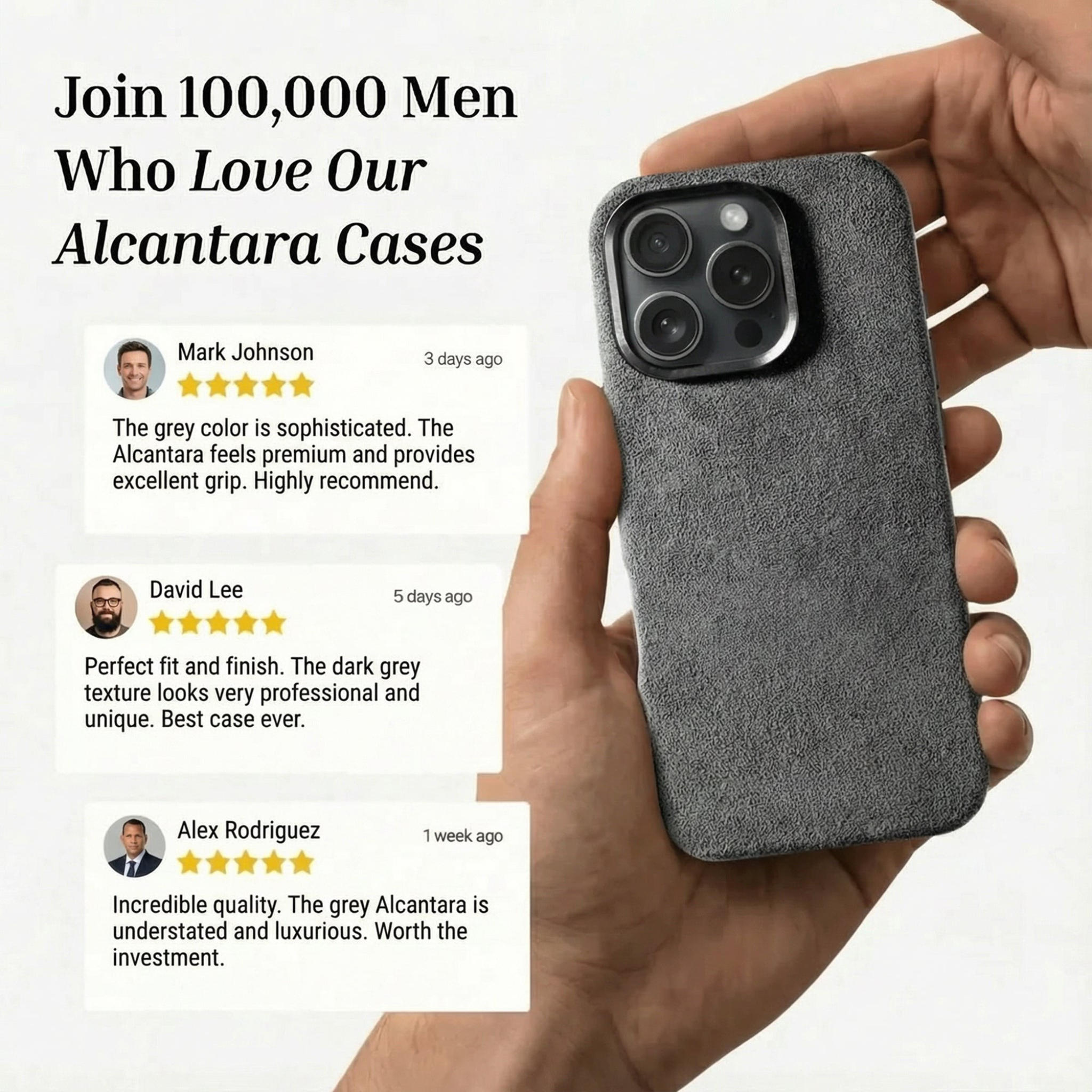 iPhone 16 Pro - Alcantara Case - Nardo Gray