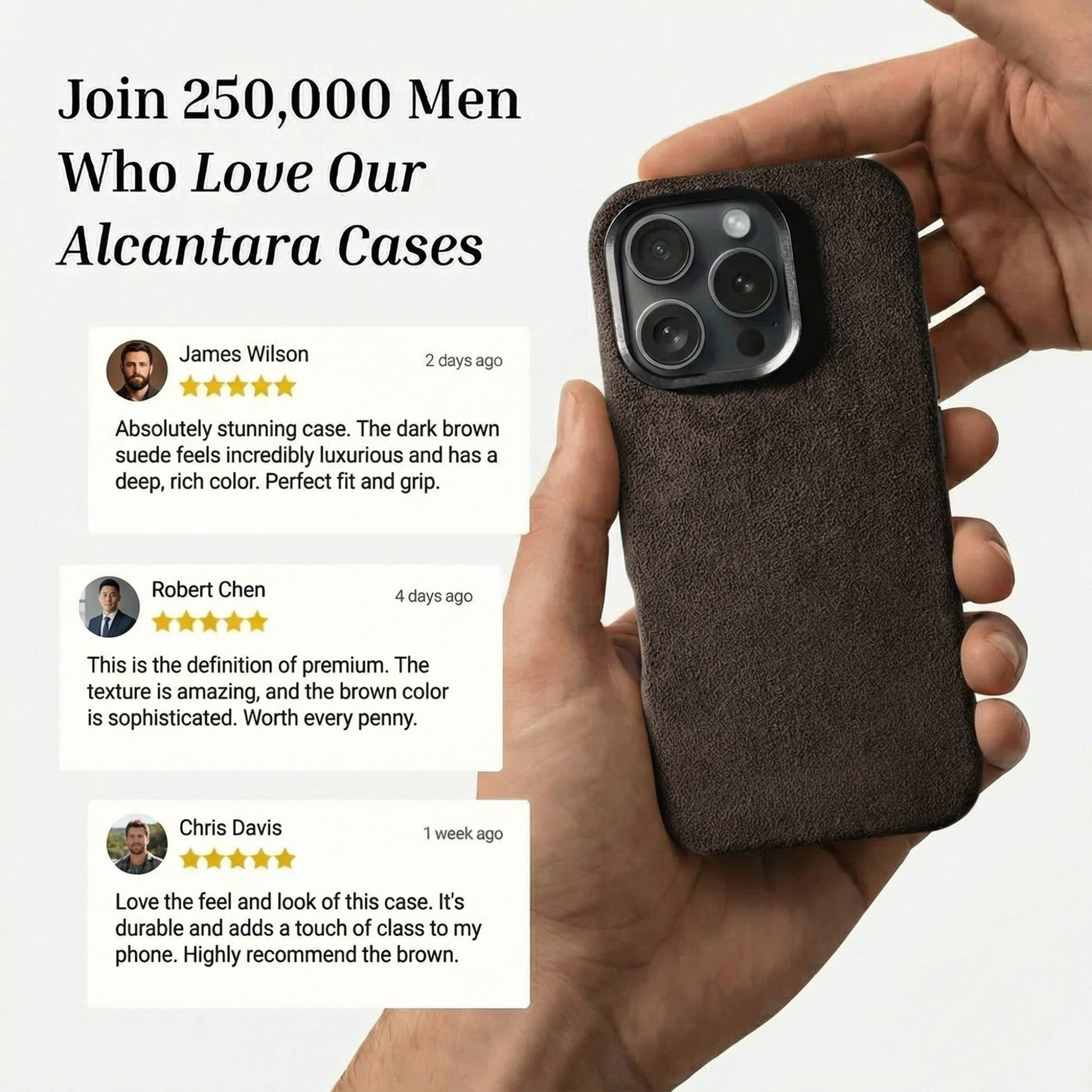 iPhone 16 Pro - Alcantara Case - Chocolate Brown