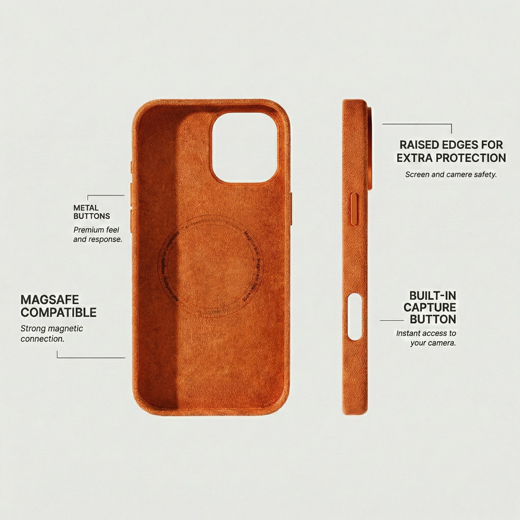 iPhone 16 Pro - Alcantara Case - Orange