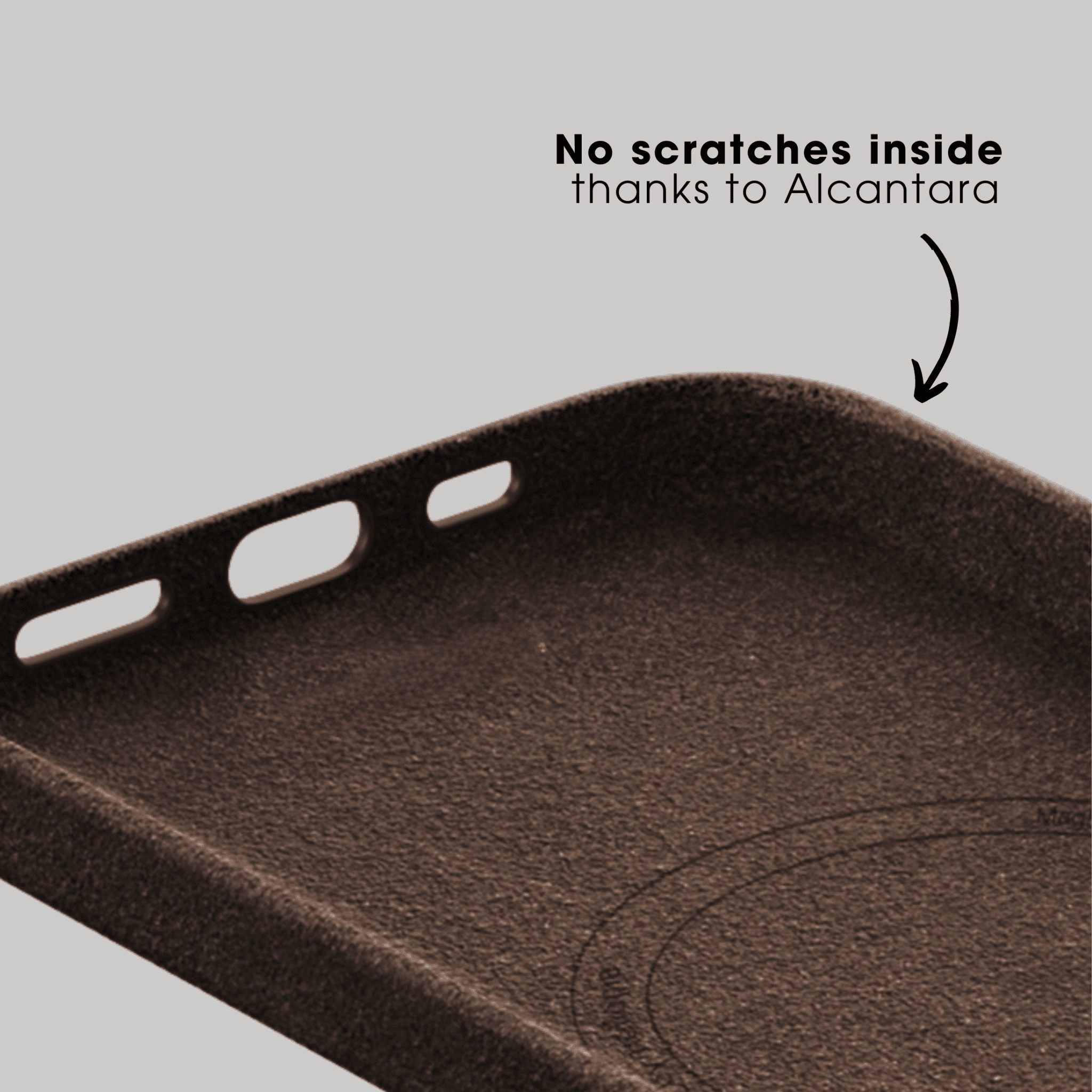 iPhone 15 Pro - Alcantara Case - Chocolate Brown