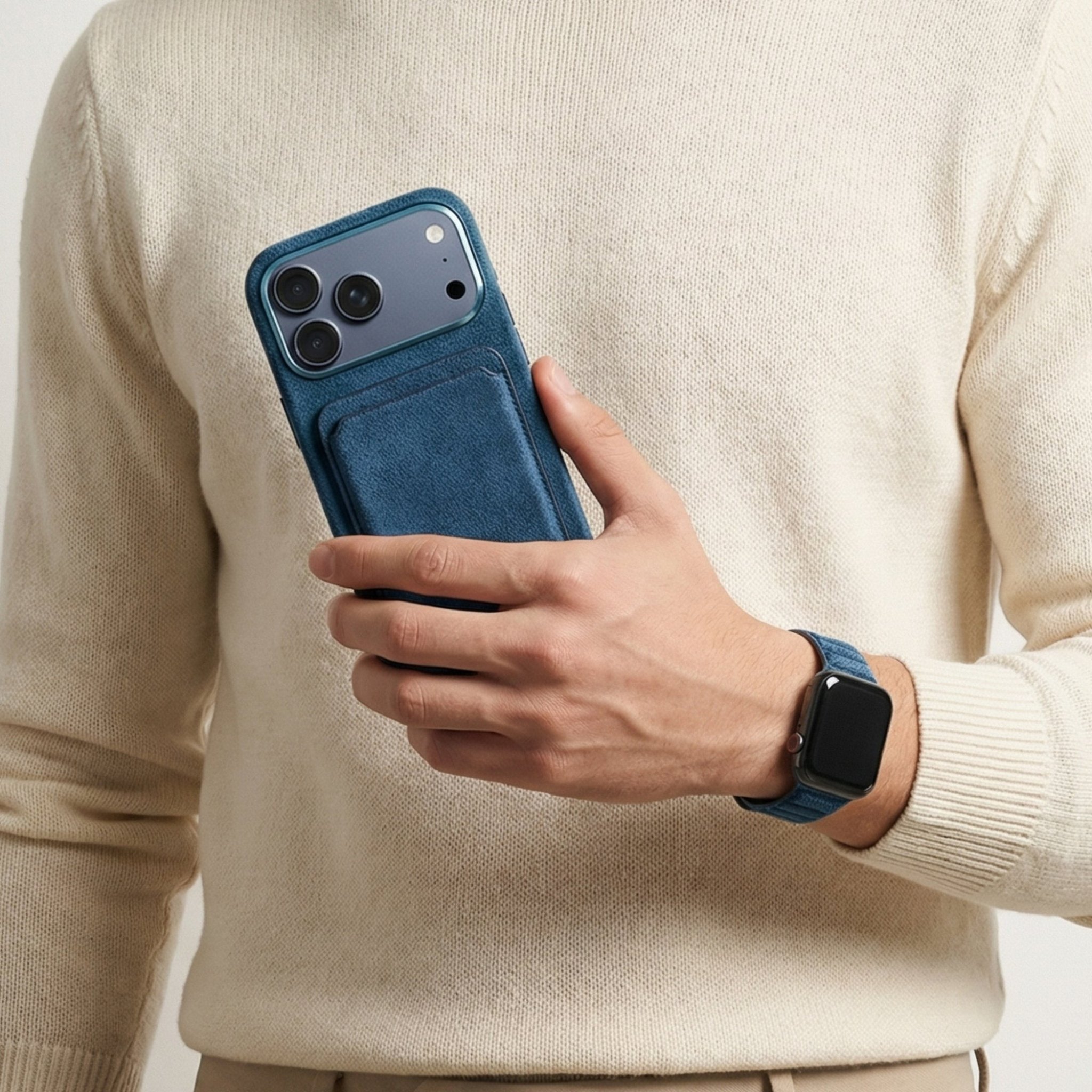 Alcantara Apple Watch Band - Ocean Blue - 42/44/45/46mm & Ultra (49mm)