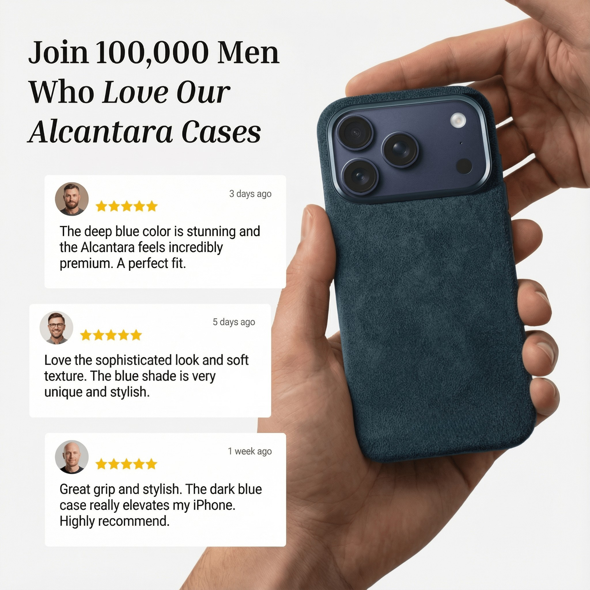 iPhone 17 Pro Max - Alcantara Case - Navy Blue