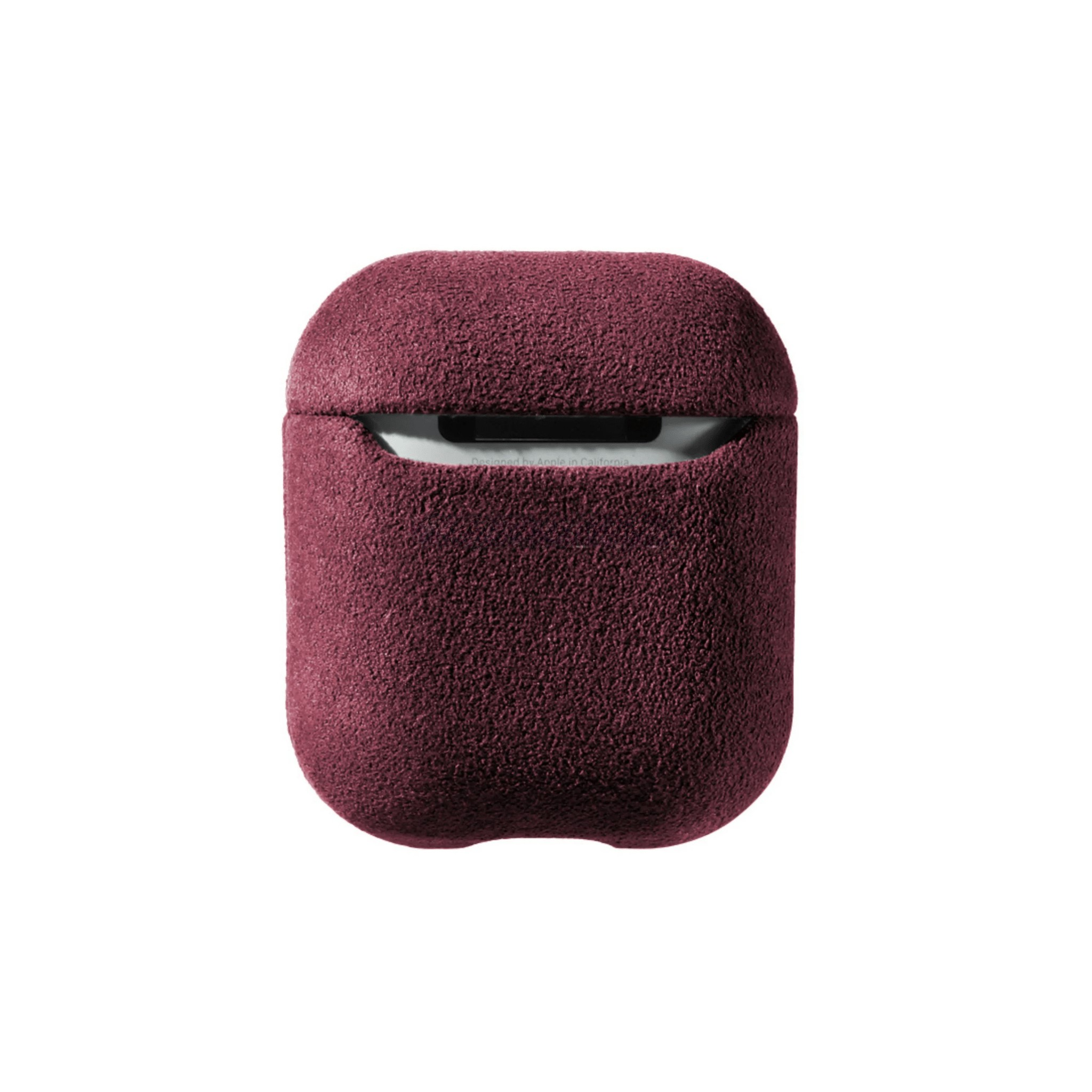 AirPods 1/2 Gen Alcantara Case - Wine Red