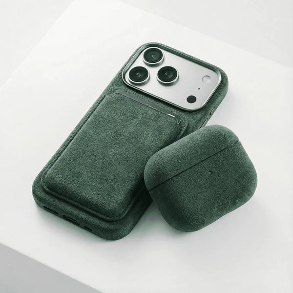 Alcantara MagSafe Wallet - Midnight Green