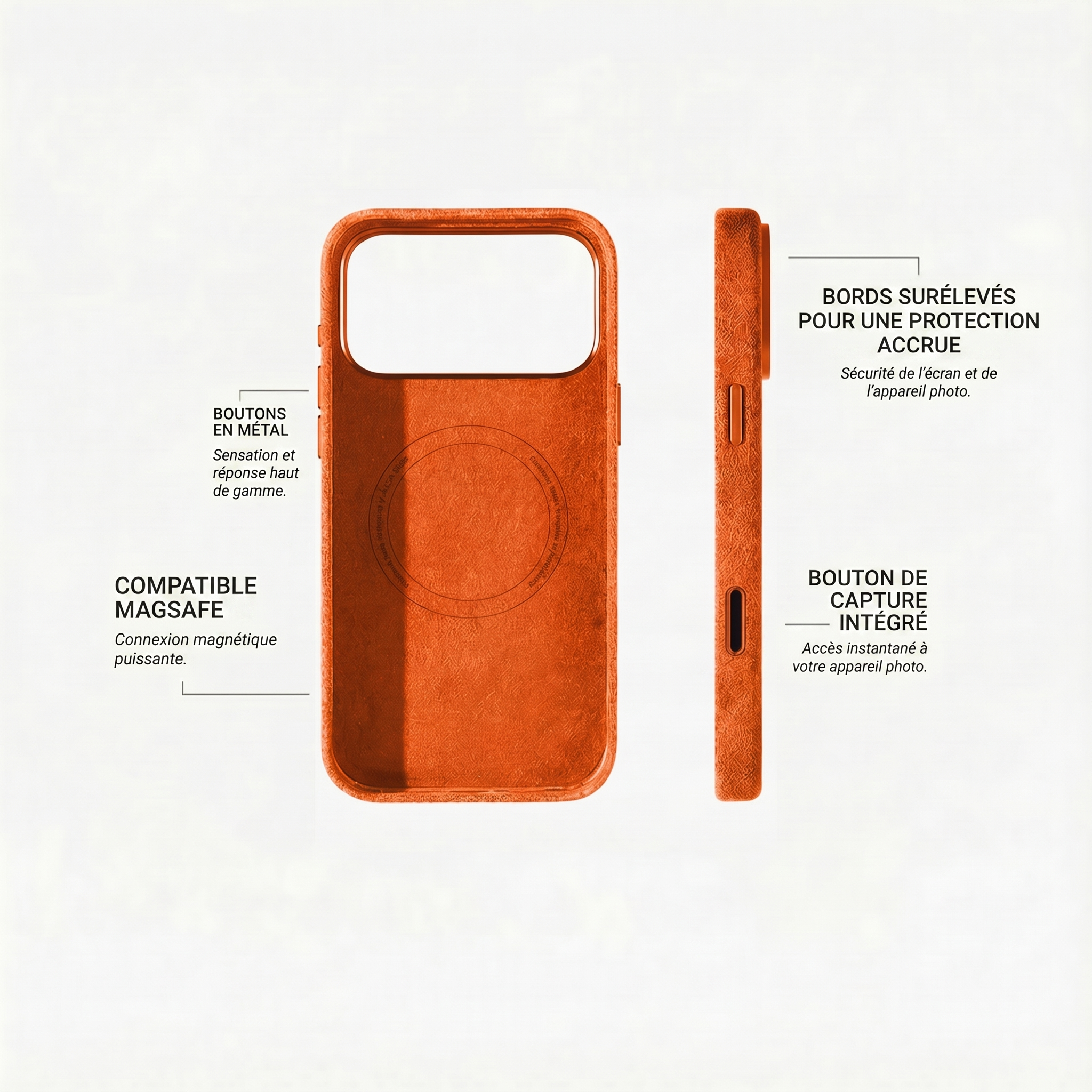 iPhone 17 Pro Max - Alcantara Case - Orange