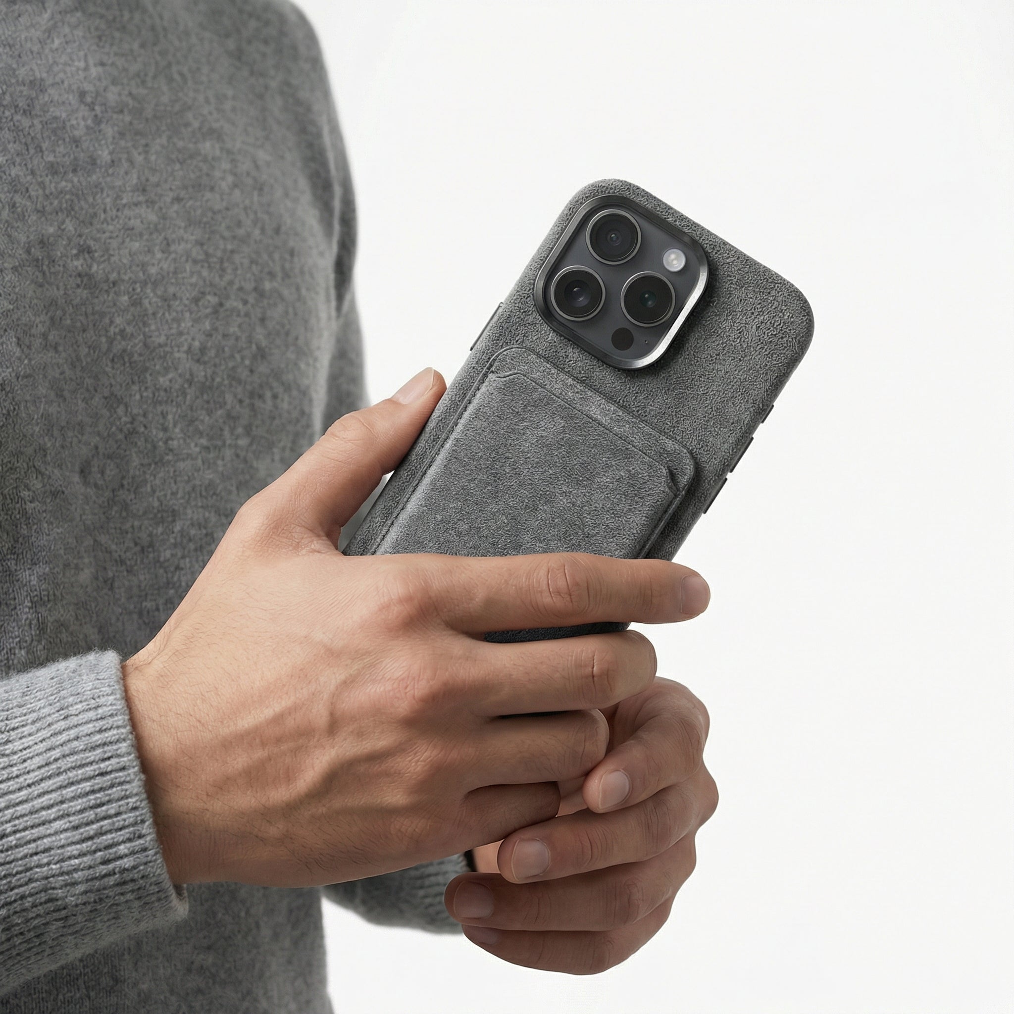 iPhone 16 Pro - Alcantara Case - Nardo Gray