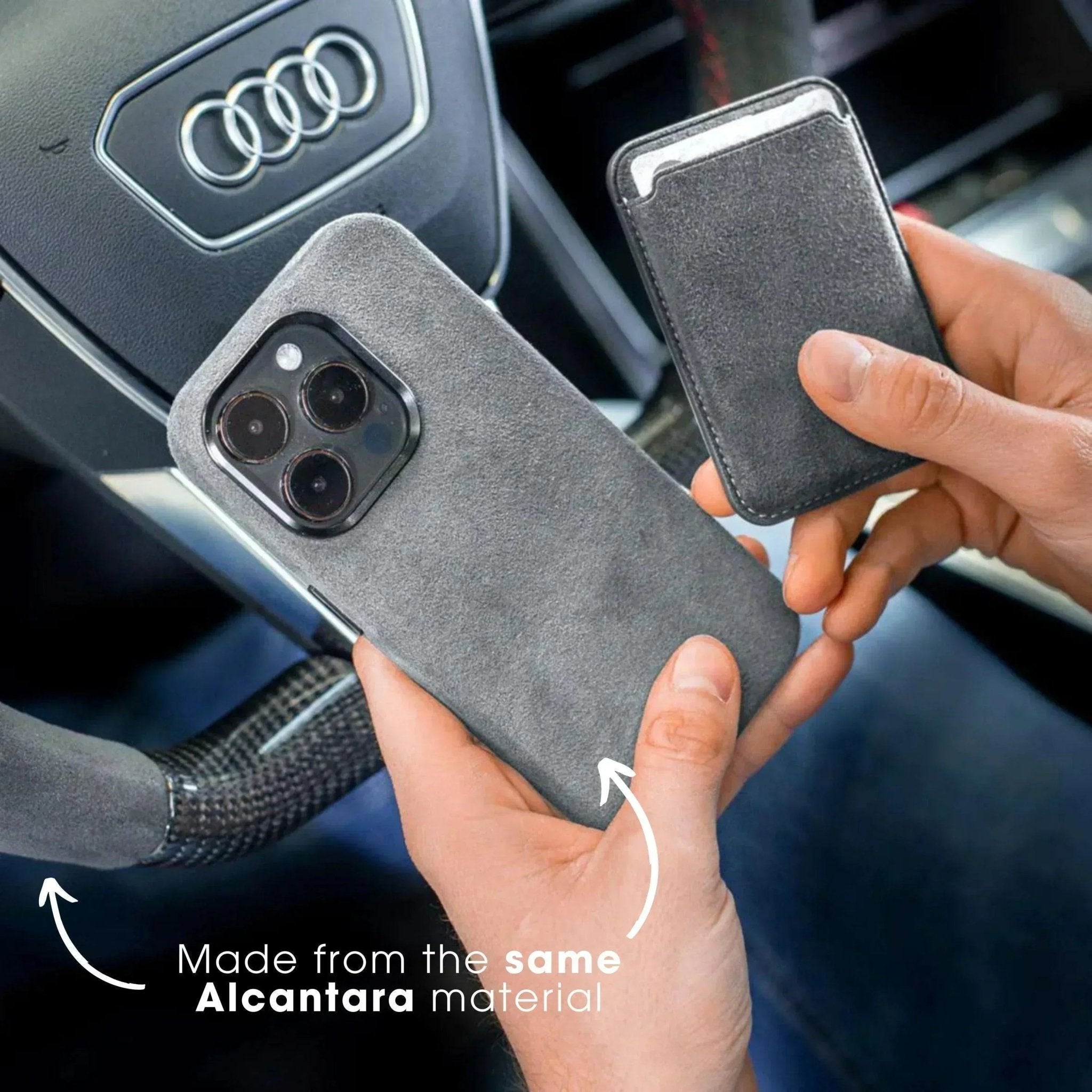 iPhone 16e - Alcantara Case - Nardo Gray