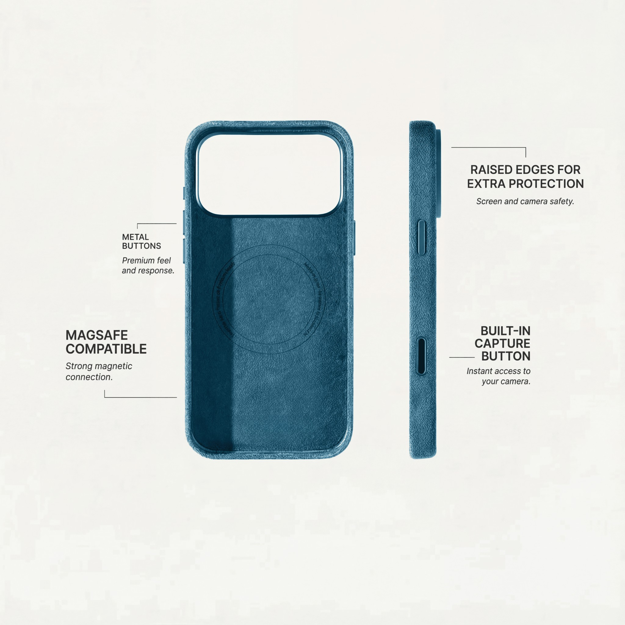 iPhone 17 Pro - Alcantara Case - Ocean Blue
