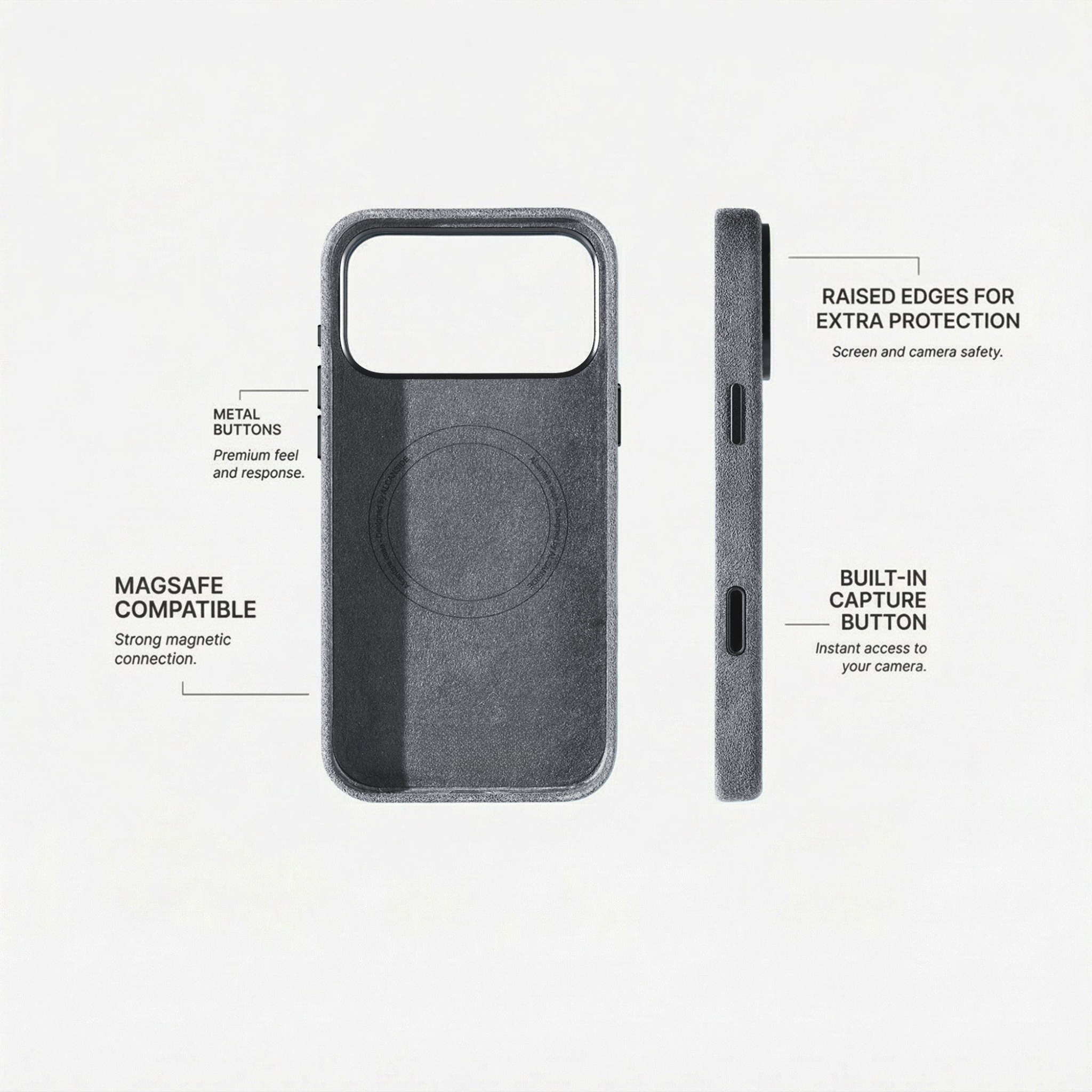 iPhone 17 Pro - Alcantara Case - Nardo Gray