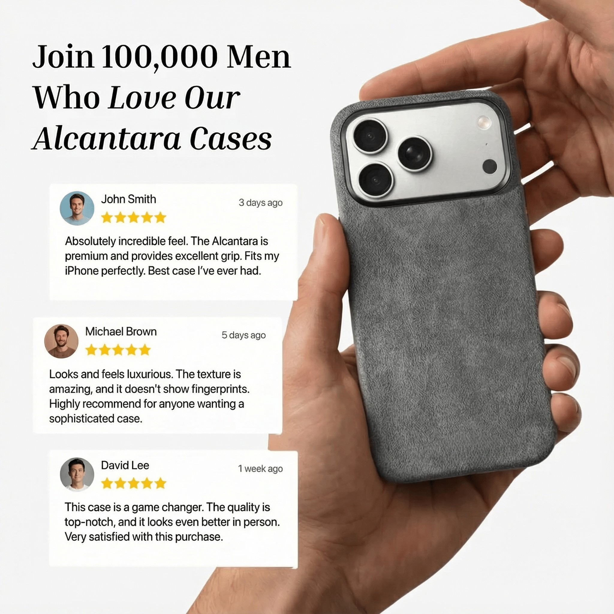 iPhone 17 Pro - Alcantara Case - Nardo Gray