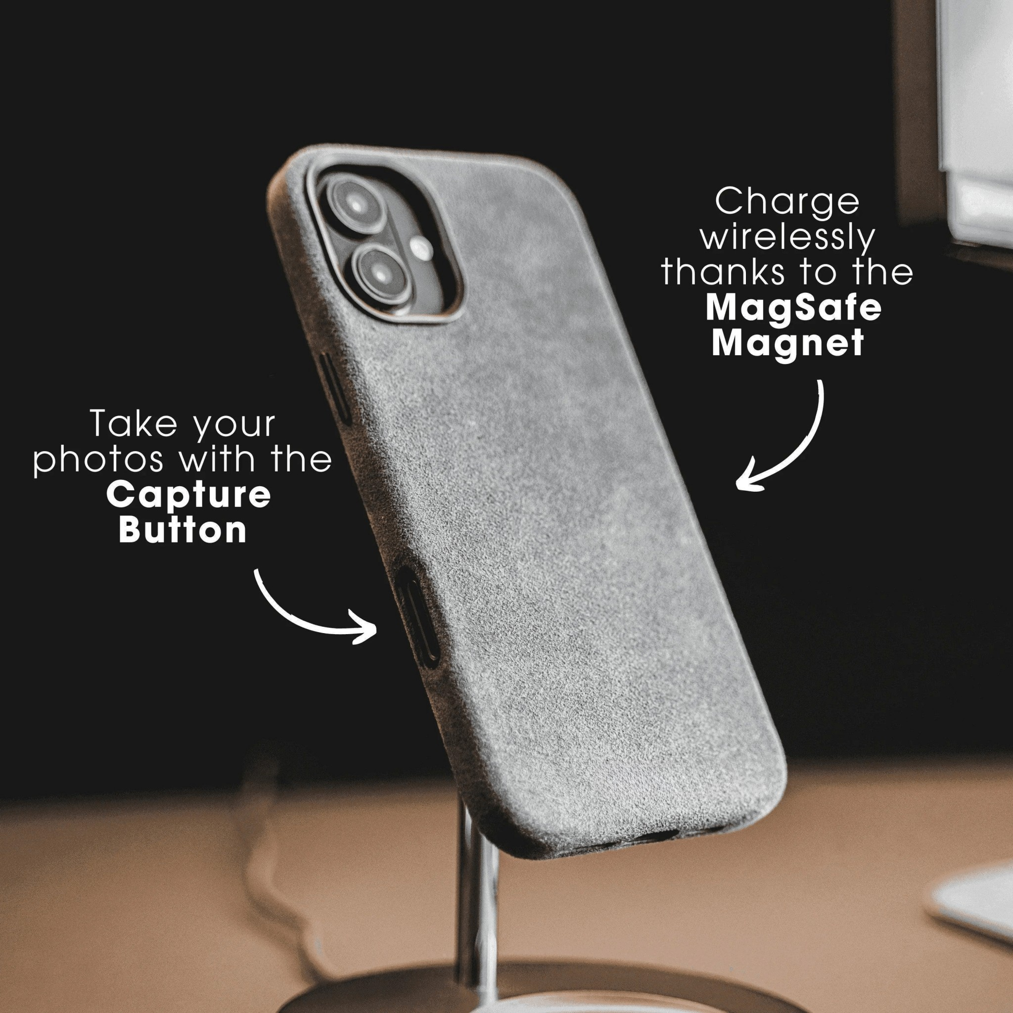 iPhone 17e - Alcantara Case - Space Grey