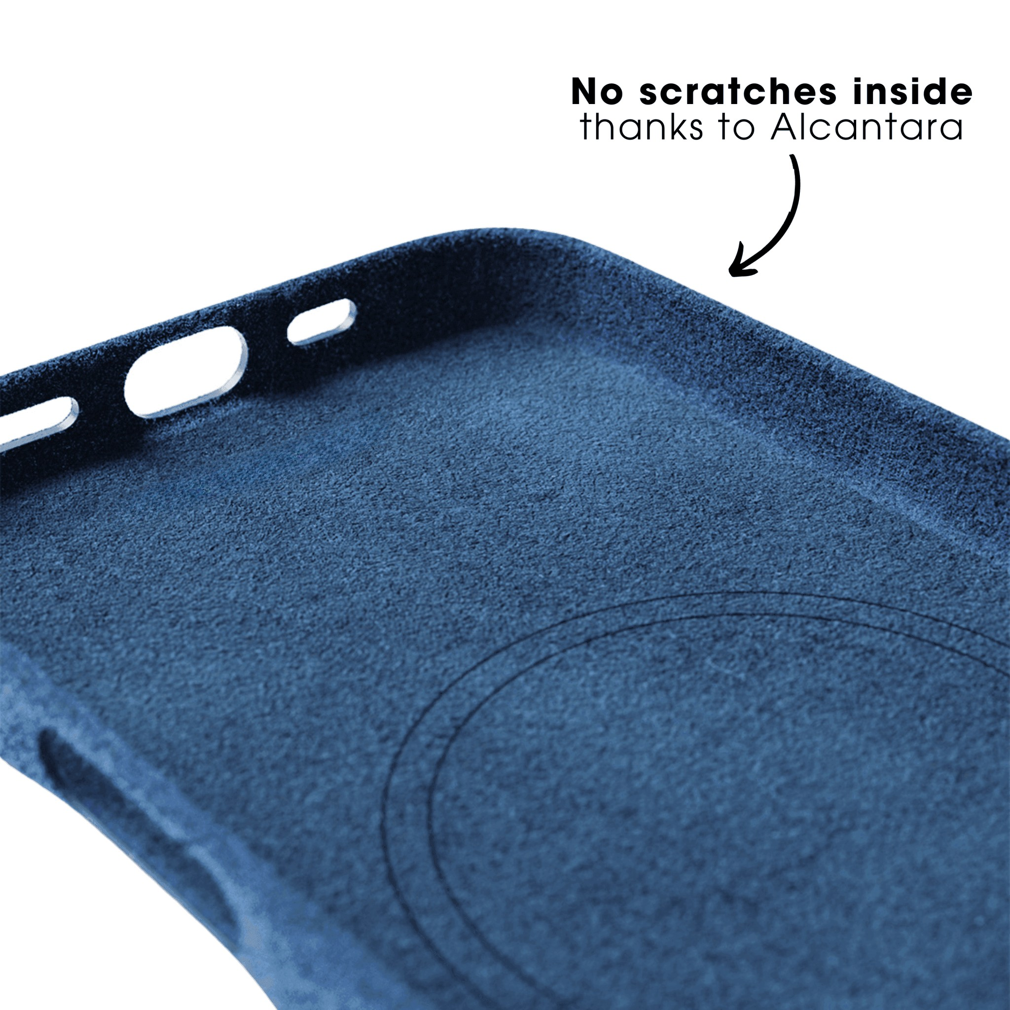 iPhone 17e - Alcantara Case - Ocean blue
