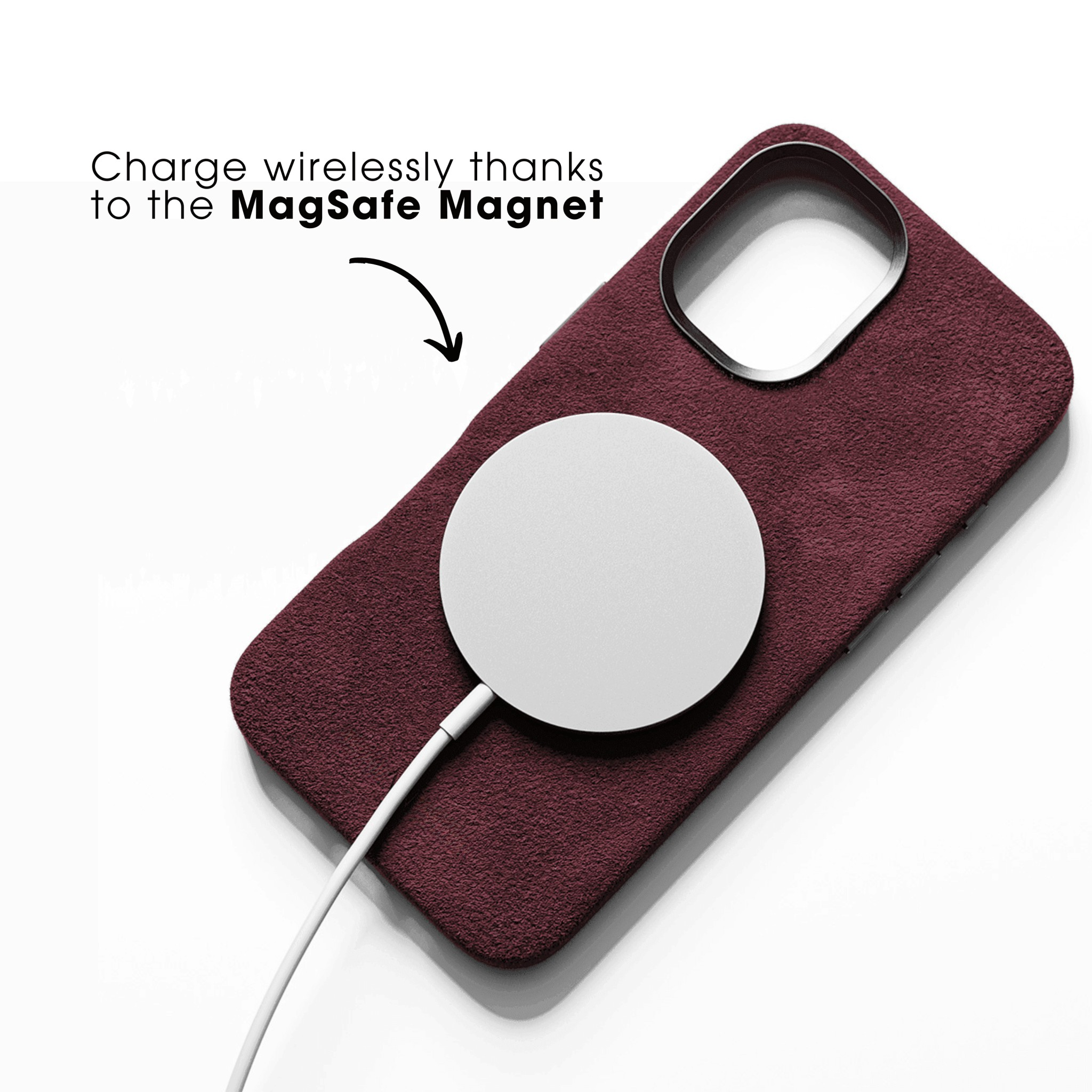 iPhone 17e - Alcantara Case - Wine Red