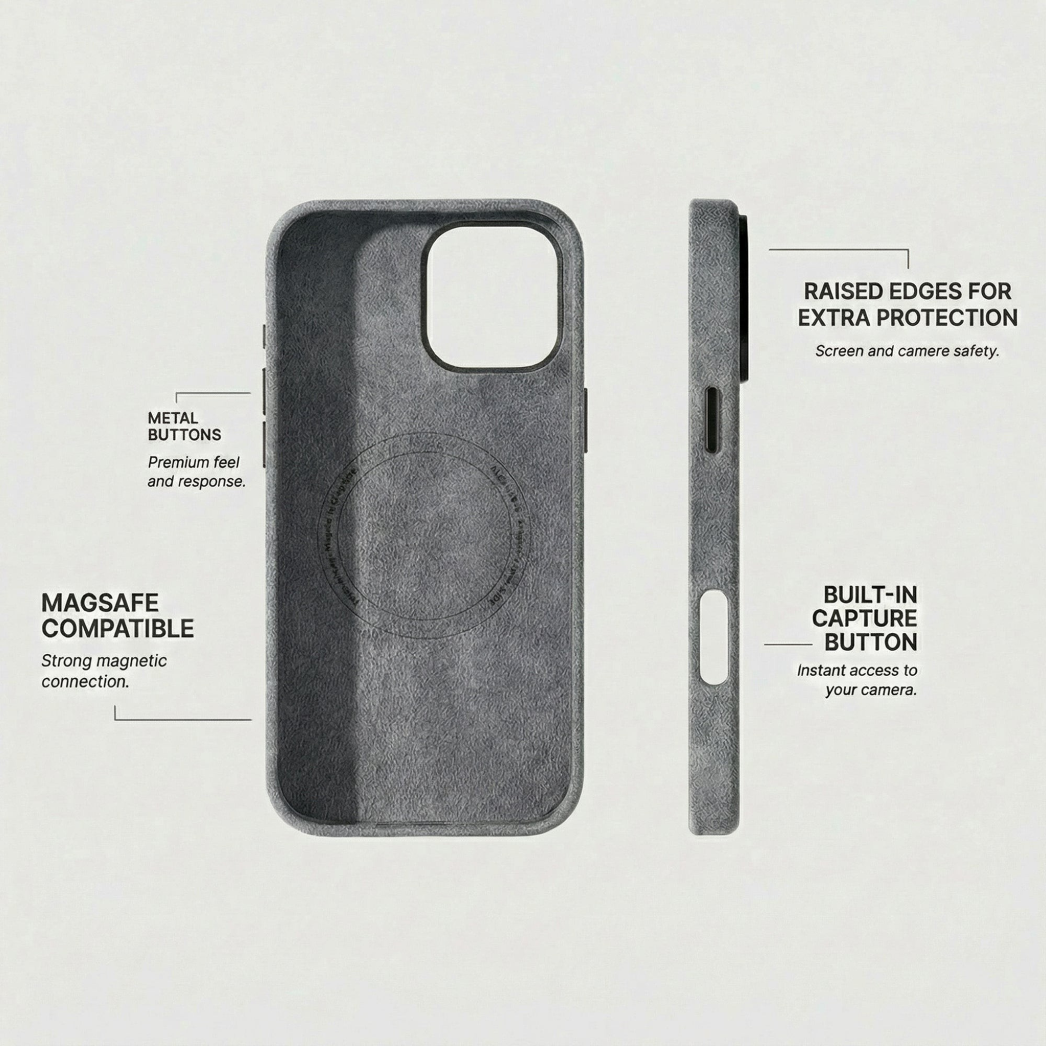 iPhone 16 Pro - Alcantara Case - Nardo Gray