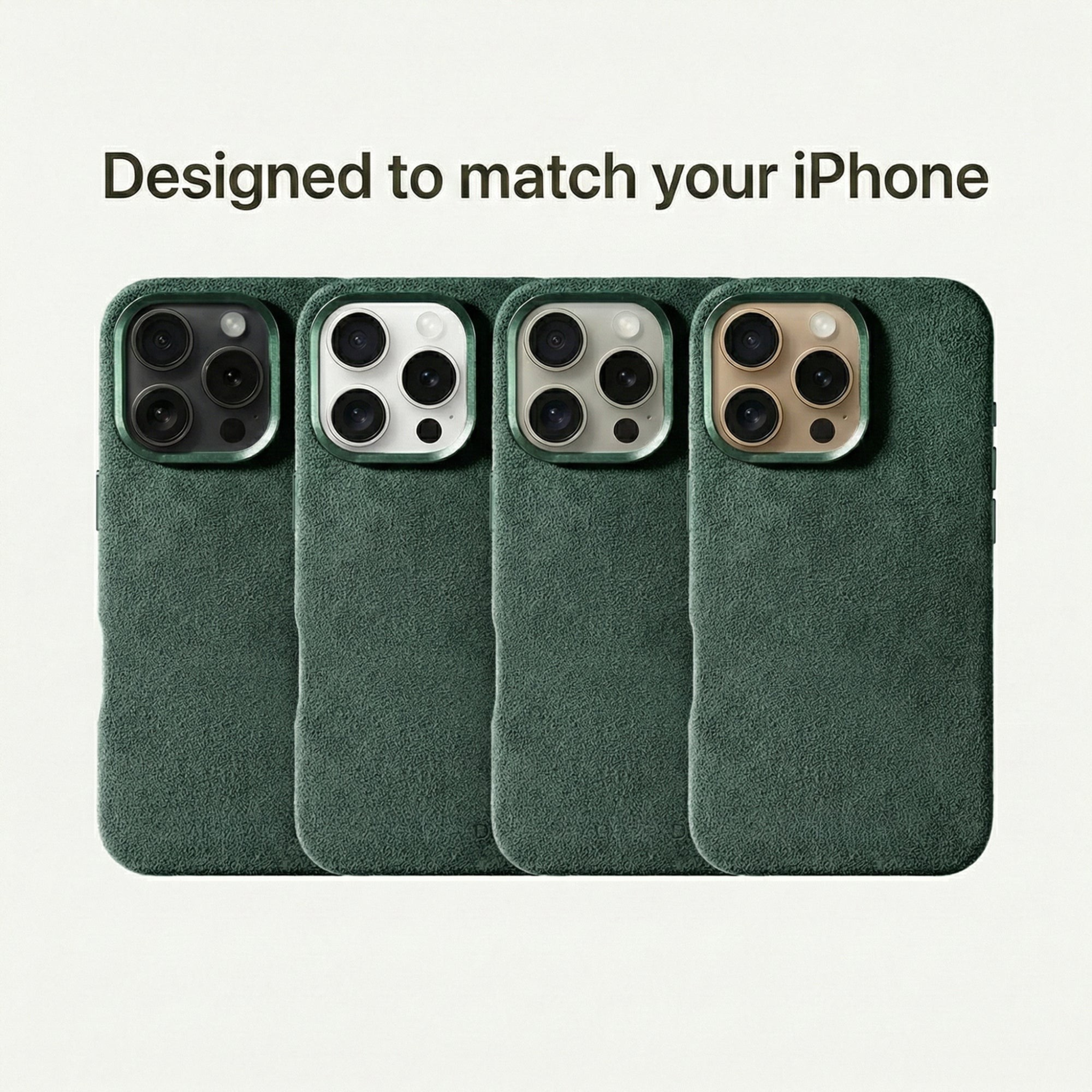 iPhone 16 Pro - Alcantara Case- Midnight Green
