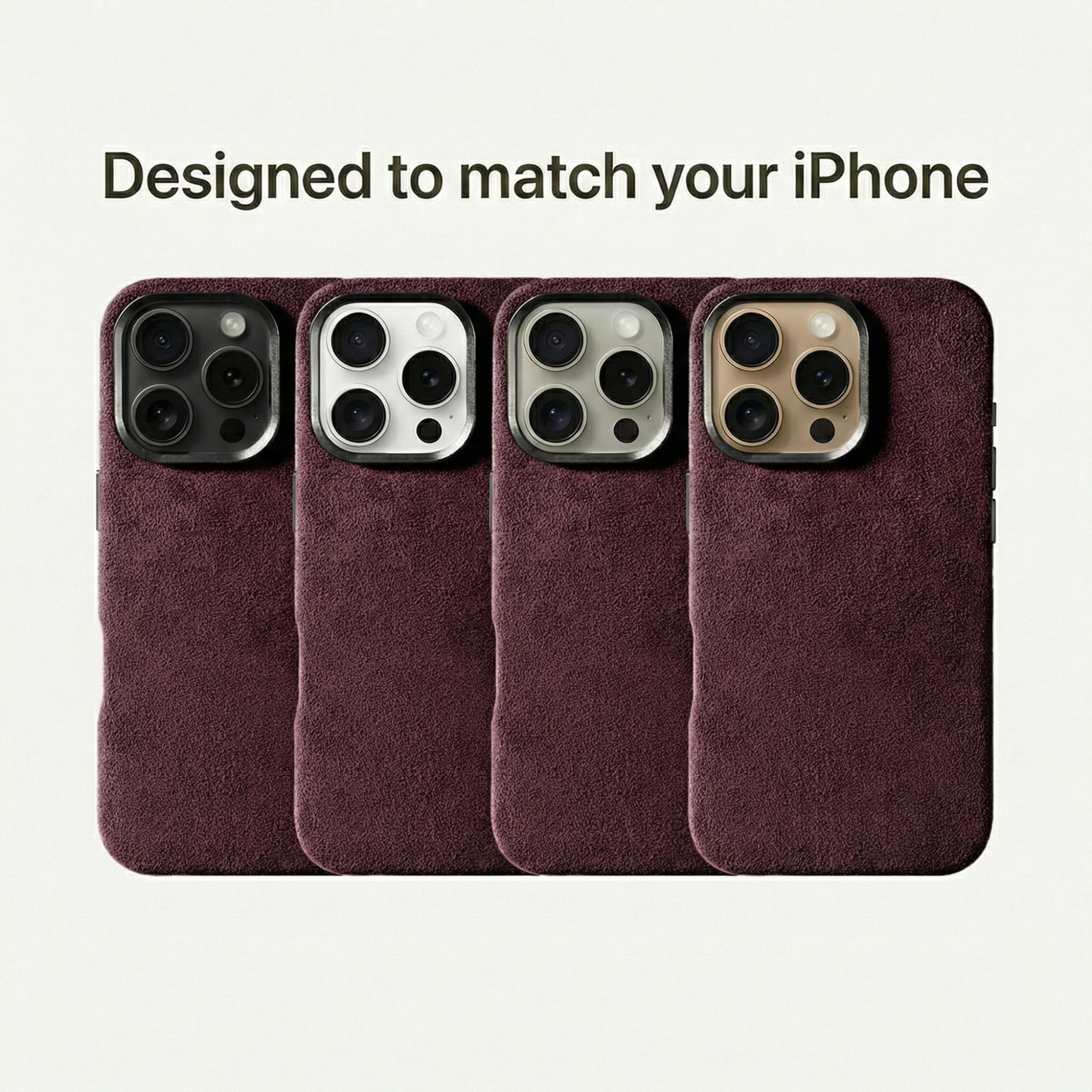 iPhone 16 Pro - Alcantara Case - Wine Red
