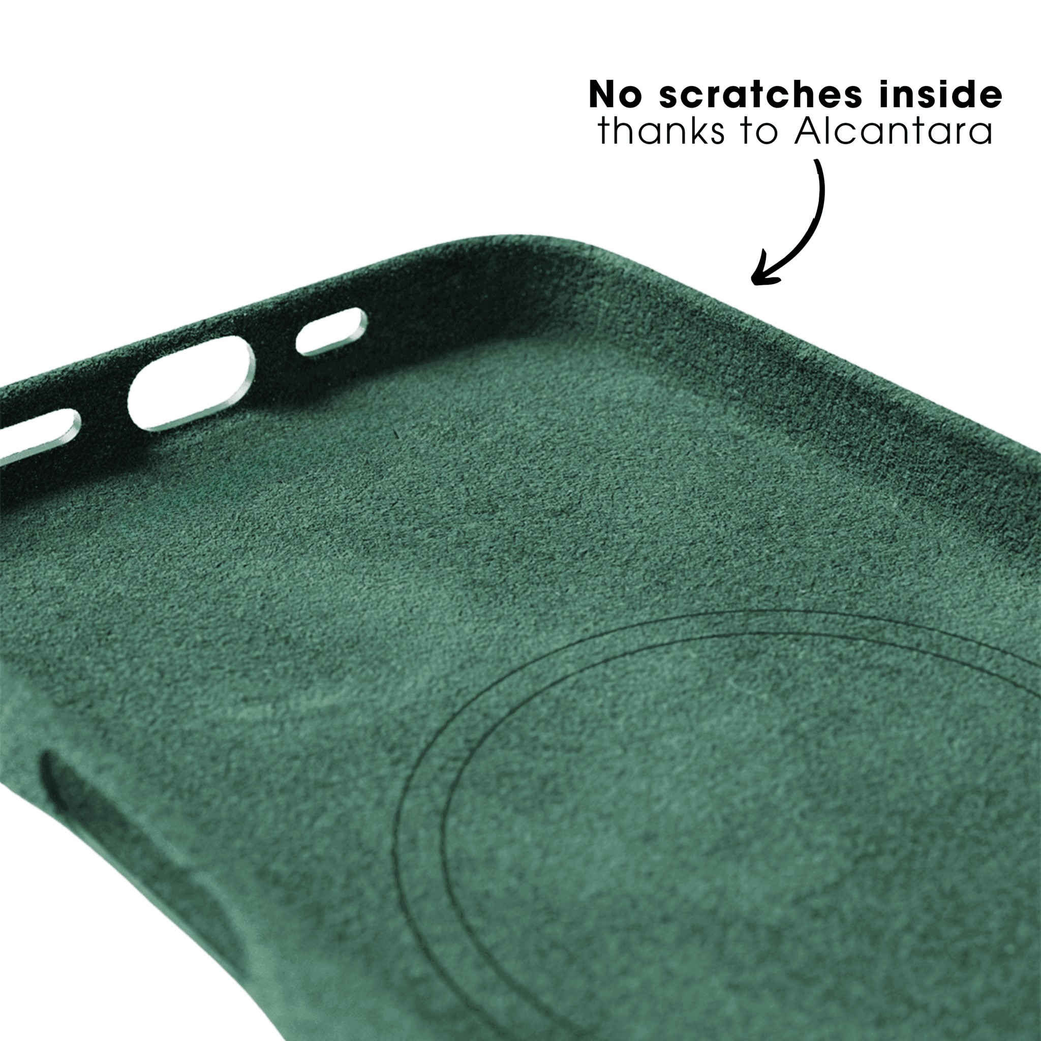 iPhone 16e - Alcantara Case- Midnight Green