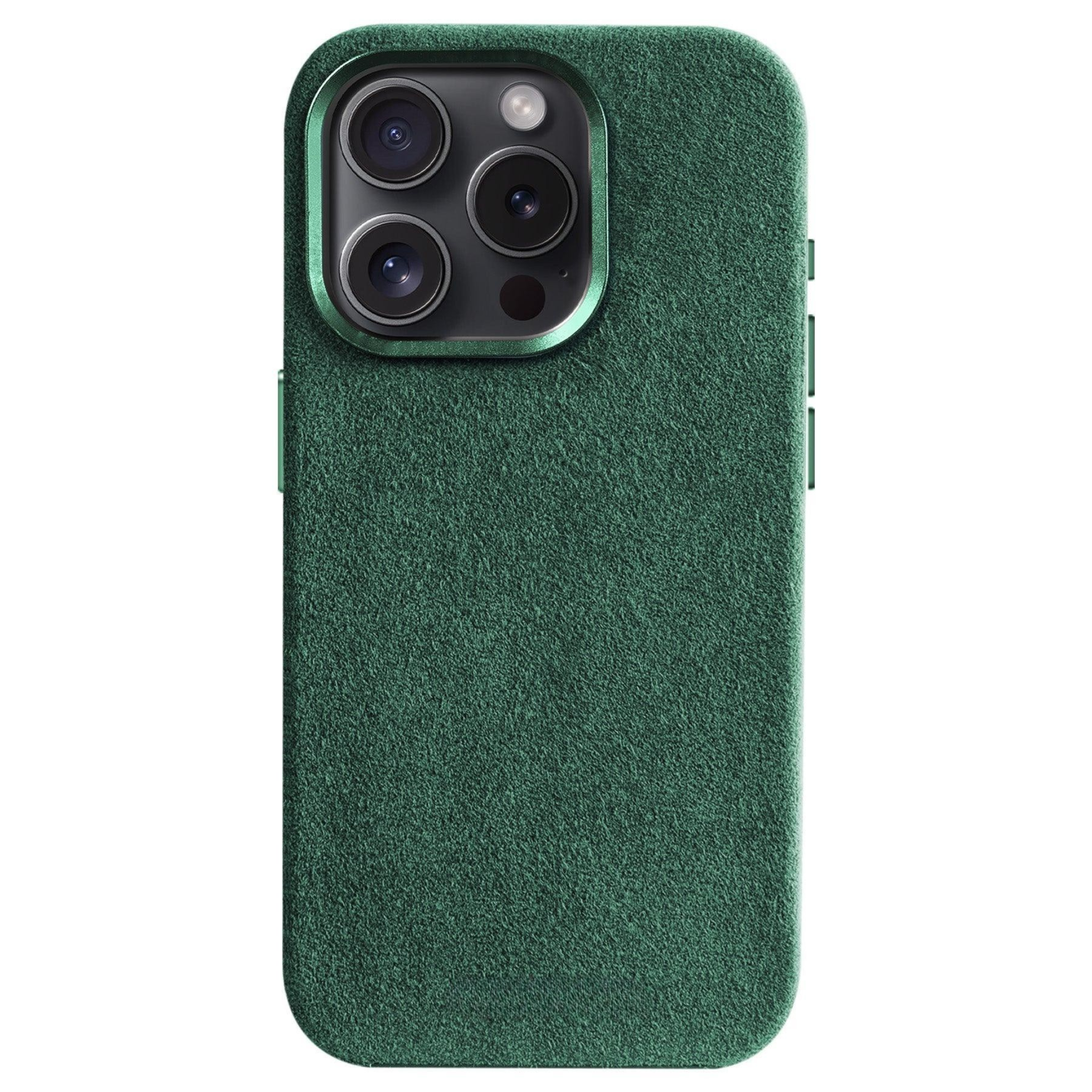 iPhone 15 Pro - Alcantara Case- Midnight Green