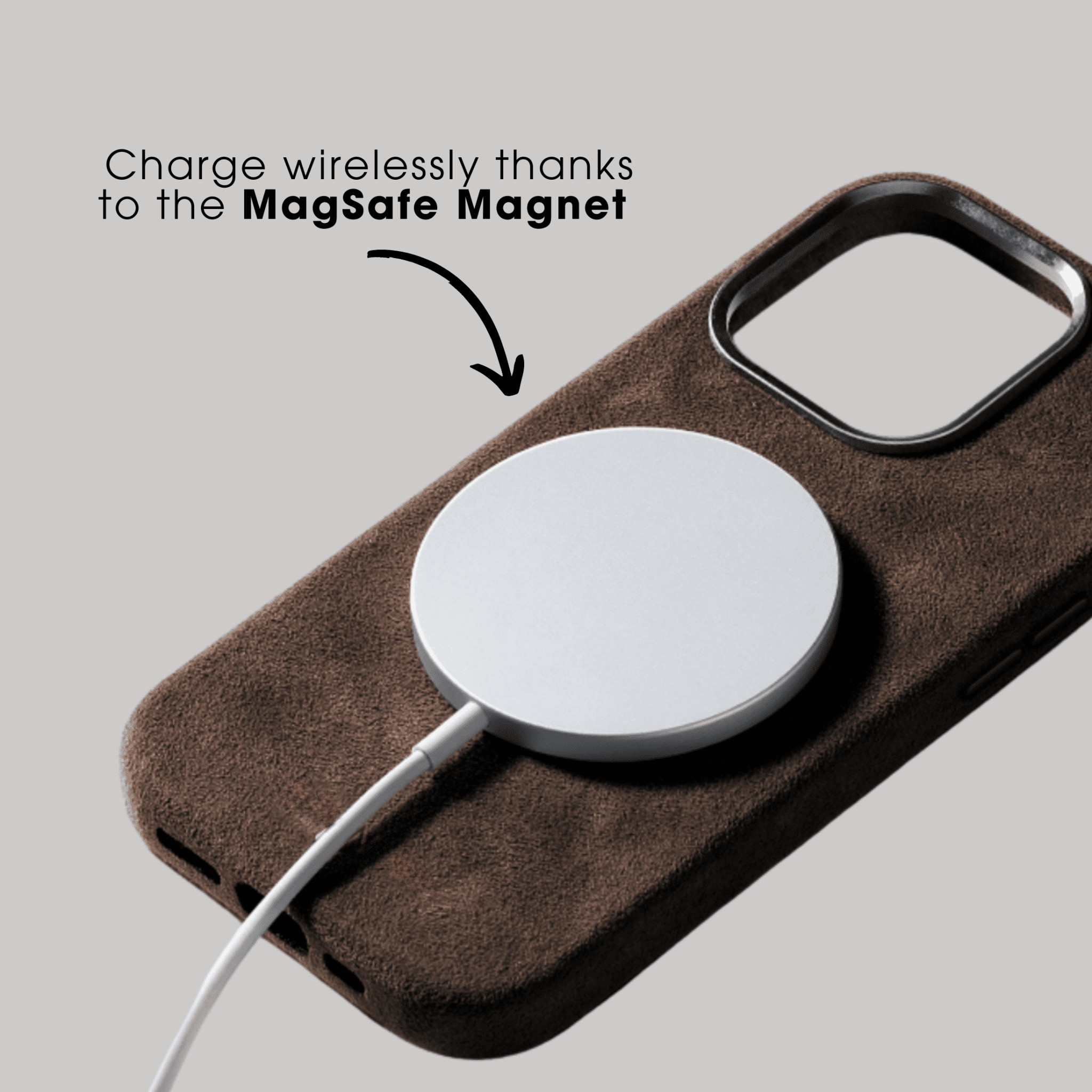 iPhone 15 Pro - Alcantara Case - Chocolate Brown