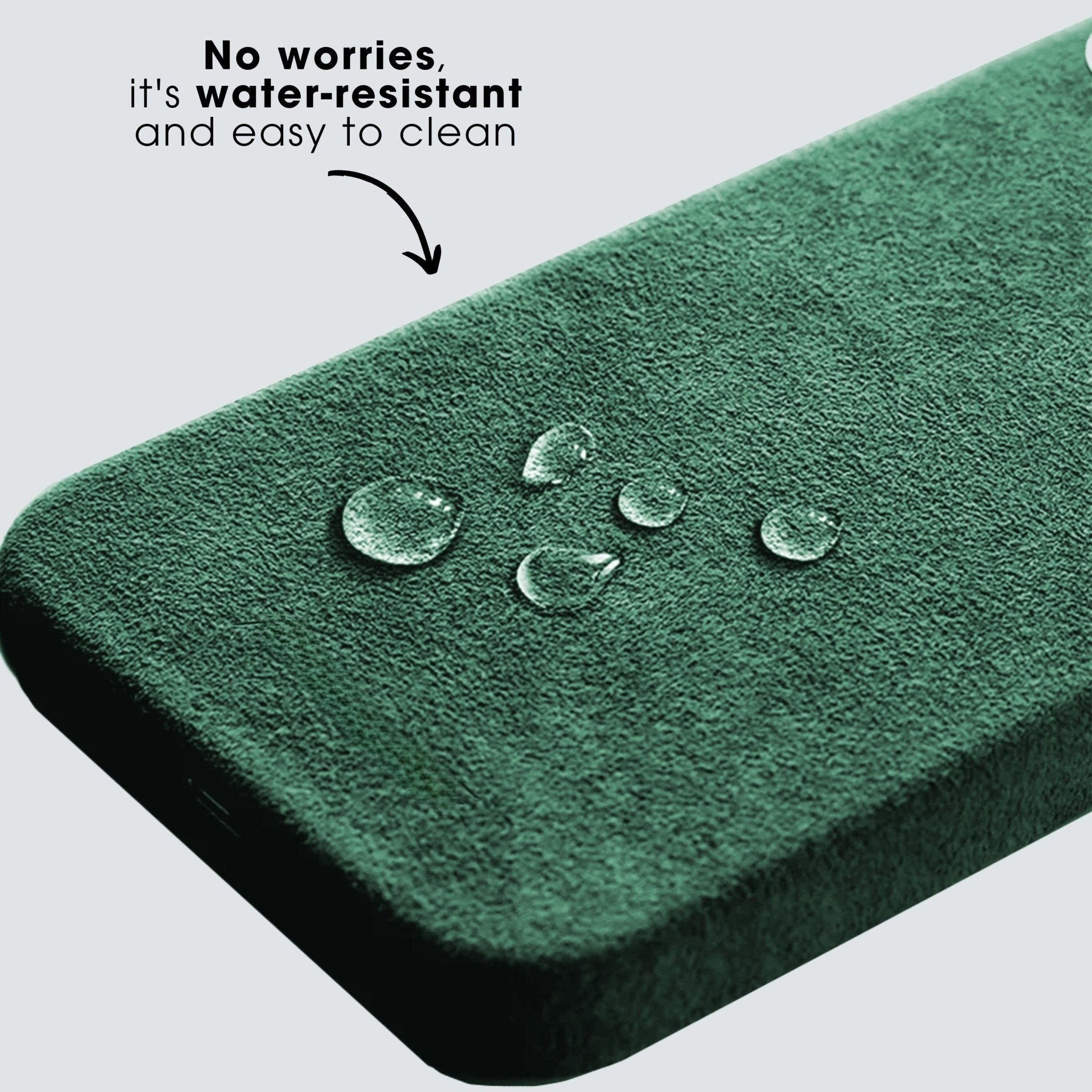 iPhone 12 - Alcantara Case- Midnight Green