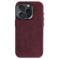 iPhone 15 Plus - Alcantara Case - Wine Red