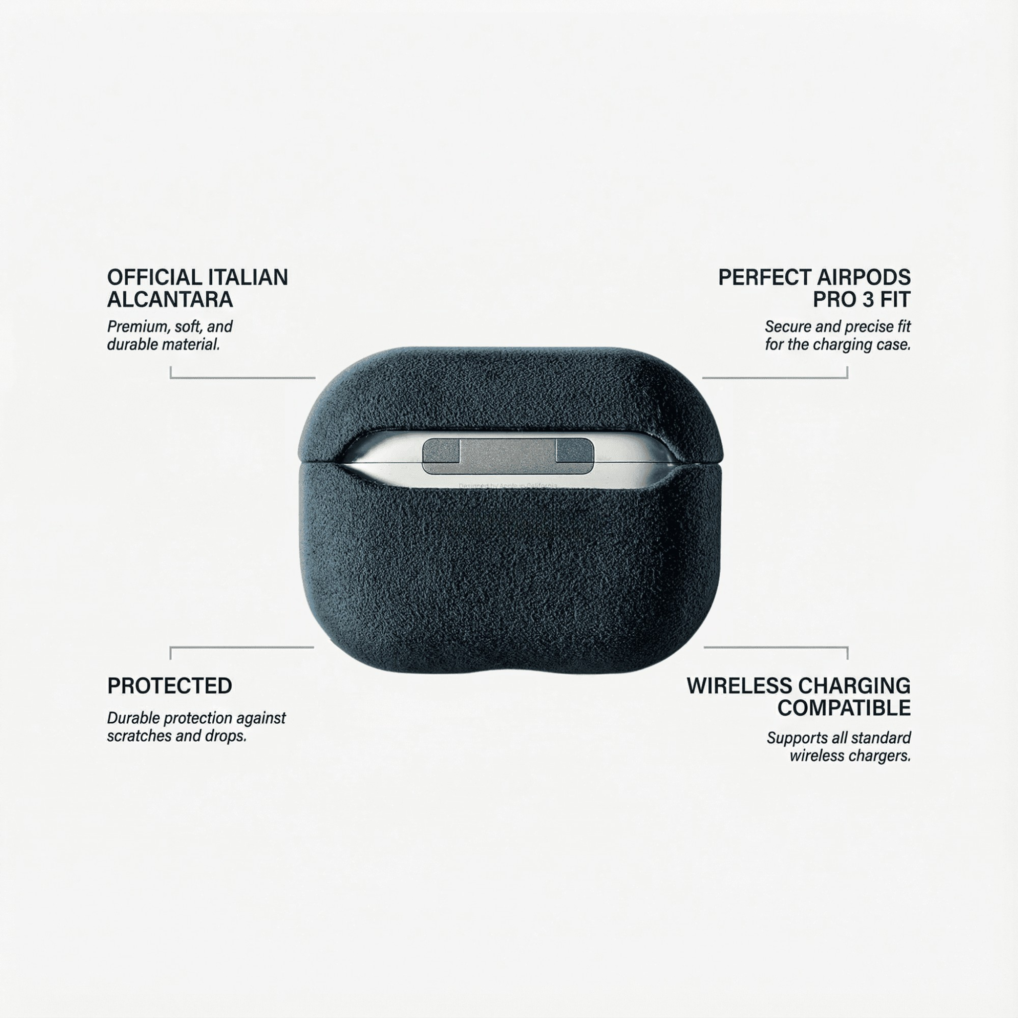 AirPods Pro (3rd generation) Alcantara Case - Navy Blue