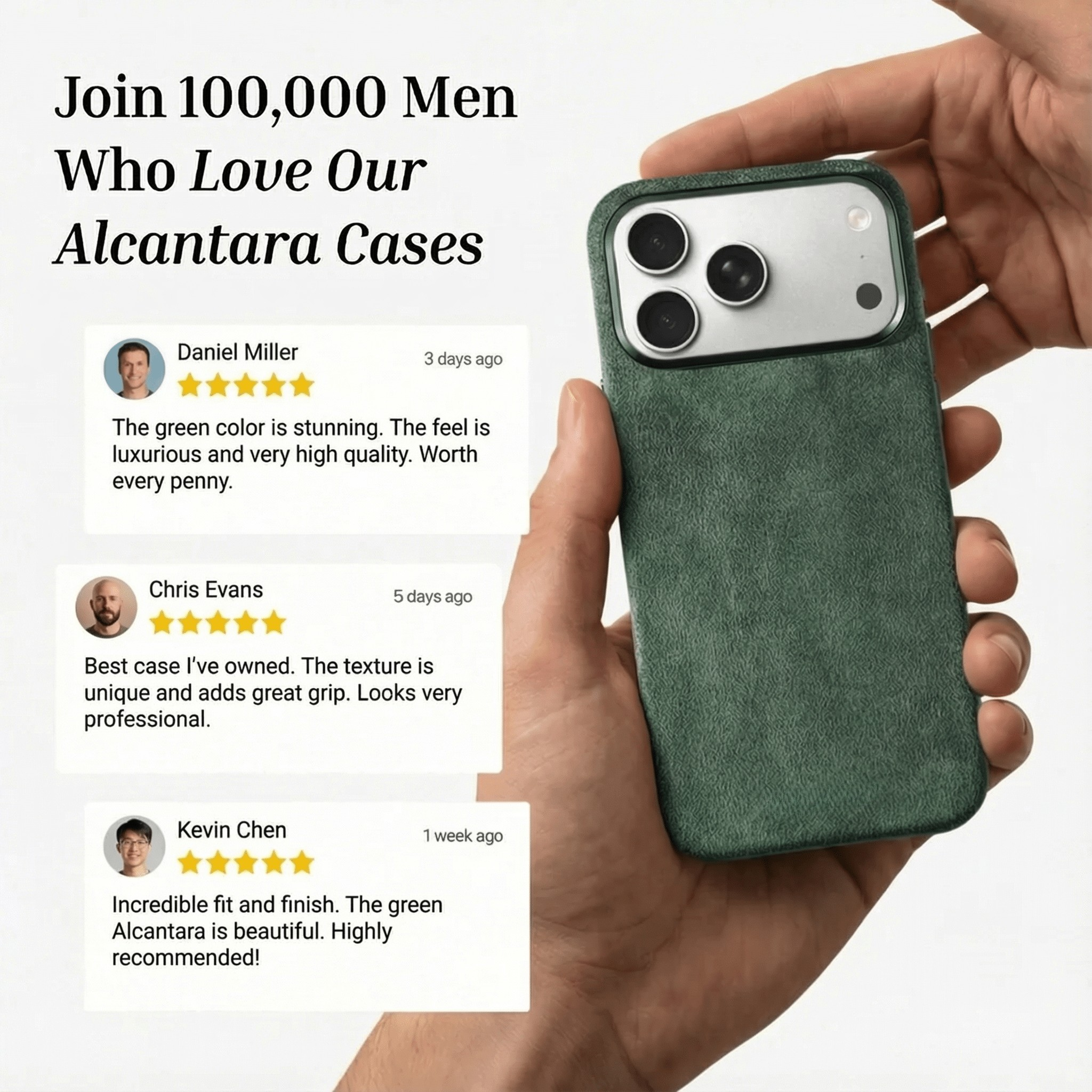 iPhone 17 Pro Max - Alcantara Case - Midnight Green