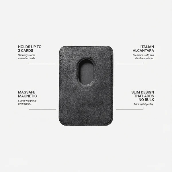 Alcantara MagSafe Wallet - Space Grey