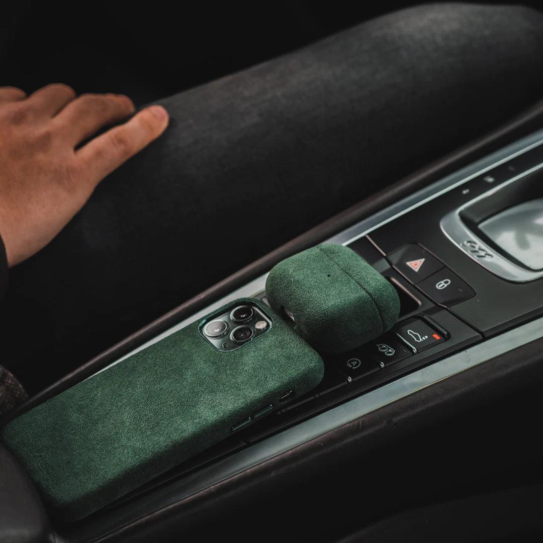 AirPods 1/2 Gen Alcantara Case - Midnight Green - Alcanside