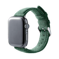 Alcantara Apple Watch Band With Buckle - Midnight Green - 42/44/45/46mm & Ultra (49mm)