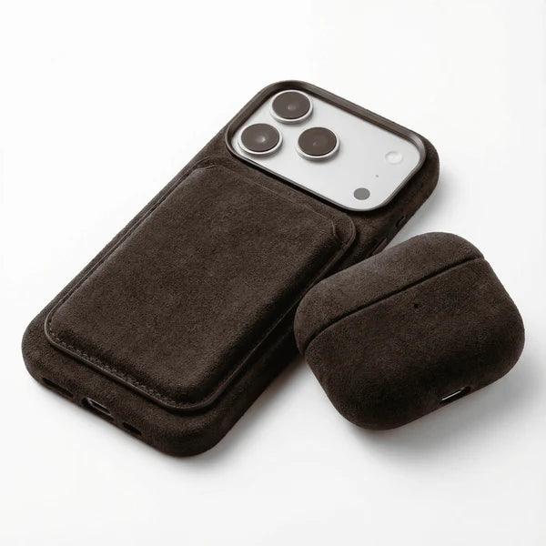 Alcantara MagSafe Wallet - Chocolate Brown