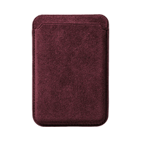 Alcantara MagSafe Wallet - Wine Red