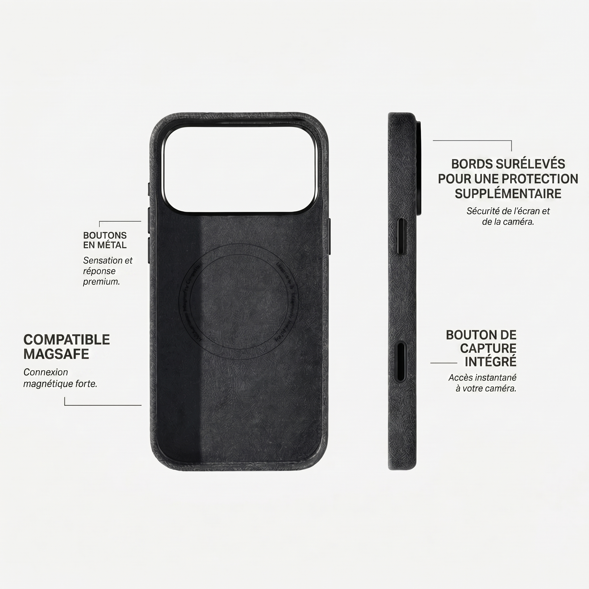 iPhone 17 Pro Max - Alcantara Case - Space Grey