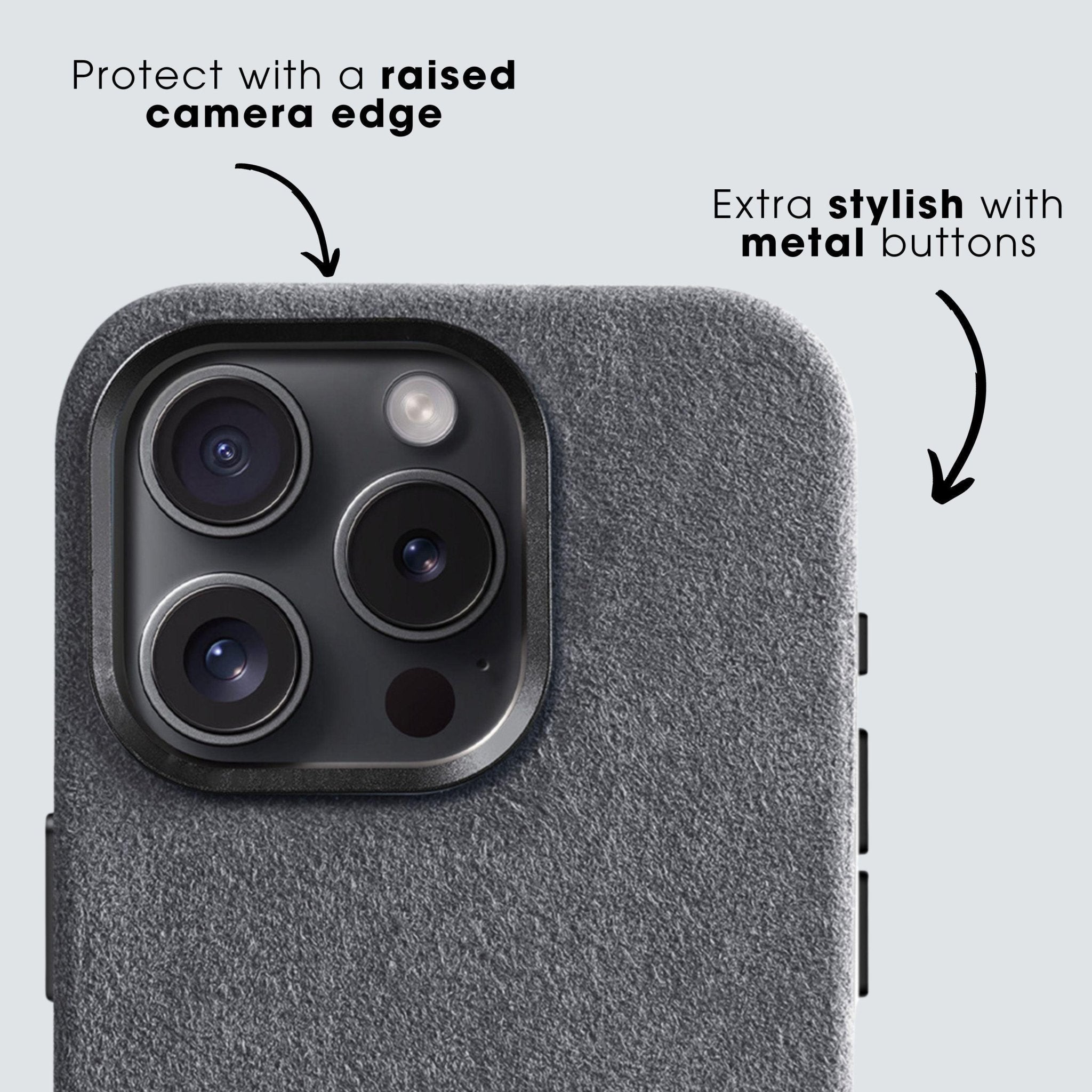 iPhone 14 Pro - Alcantara Case - Nardo Gray