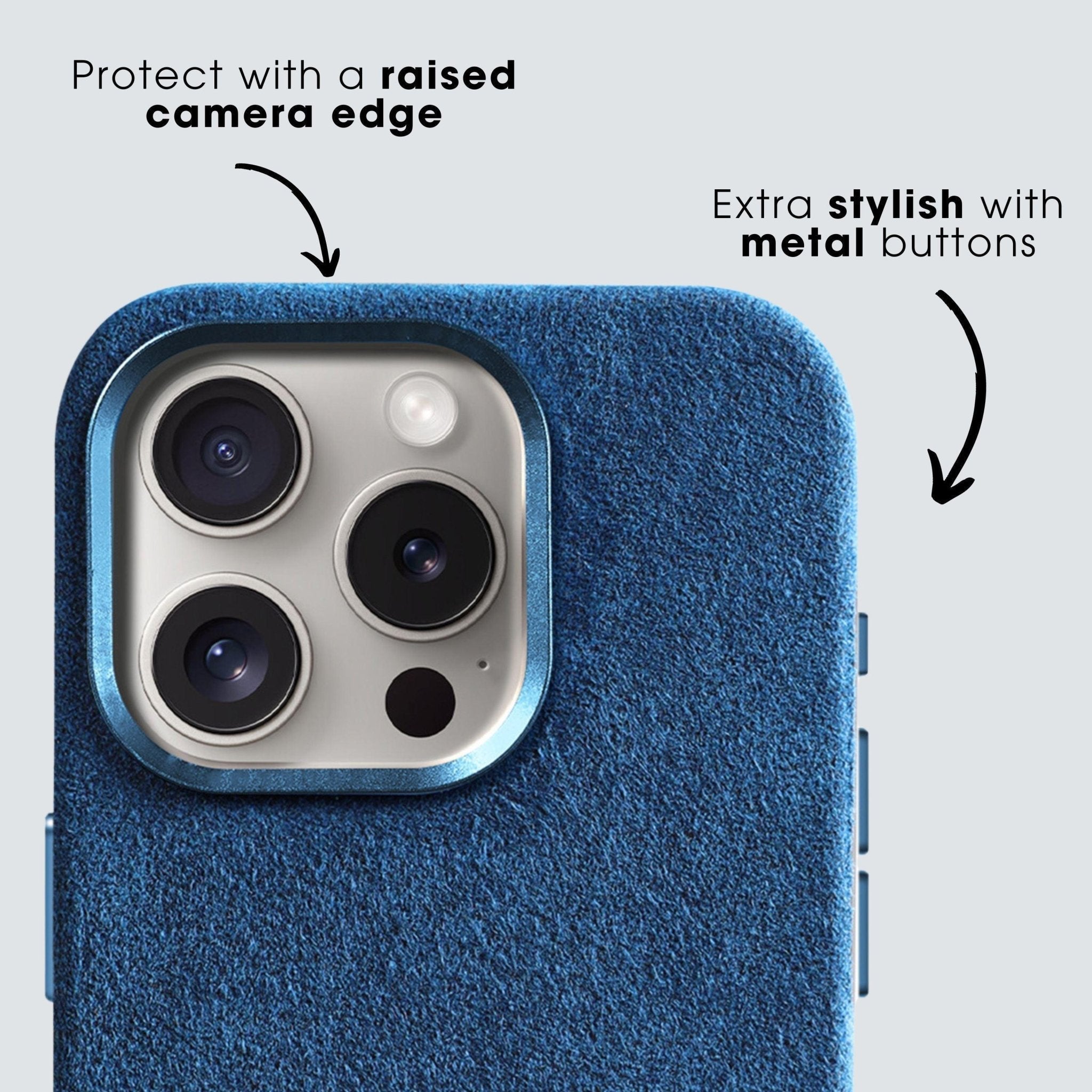 iPhone 14 Pro - Alcantara Case - Ocean blue