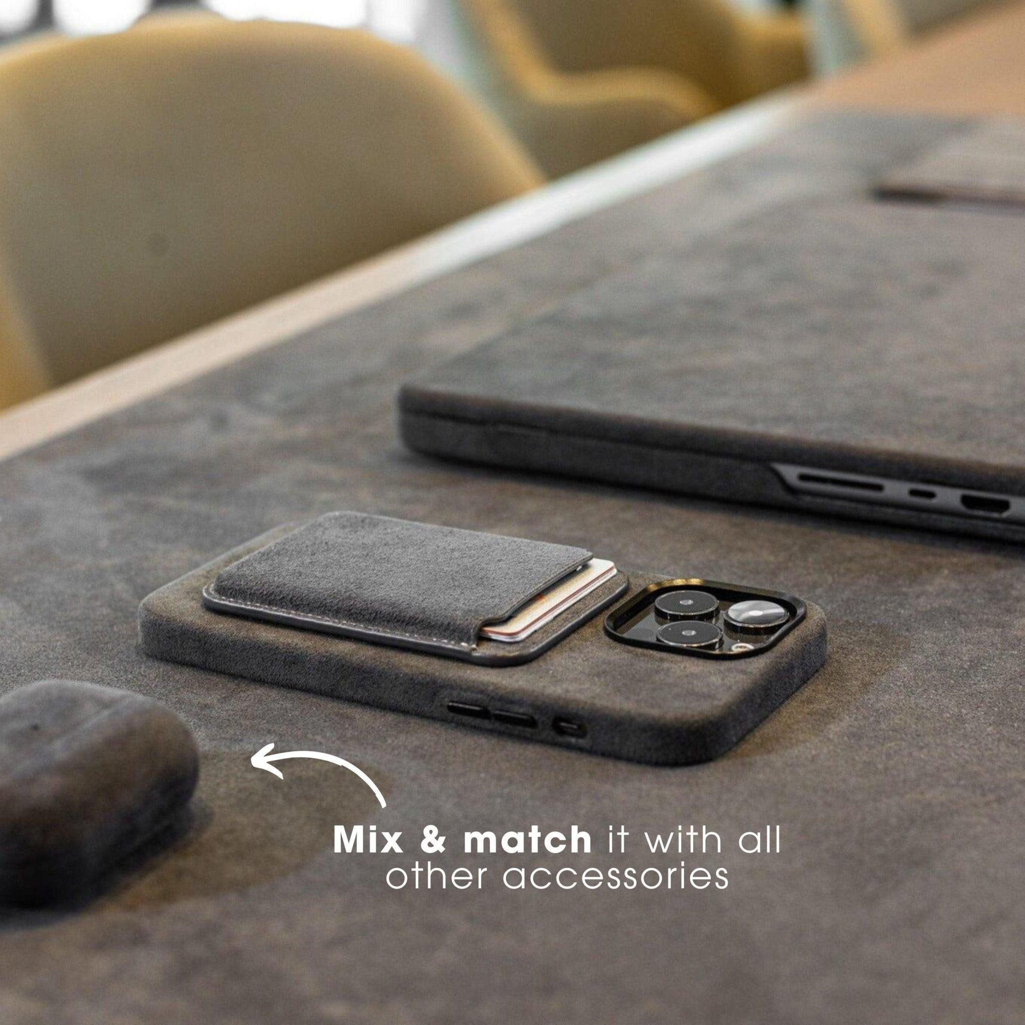 iPhone 15 Plus - Alcantara Case - Space Grey