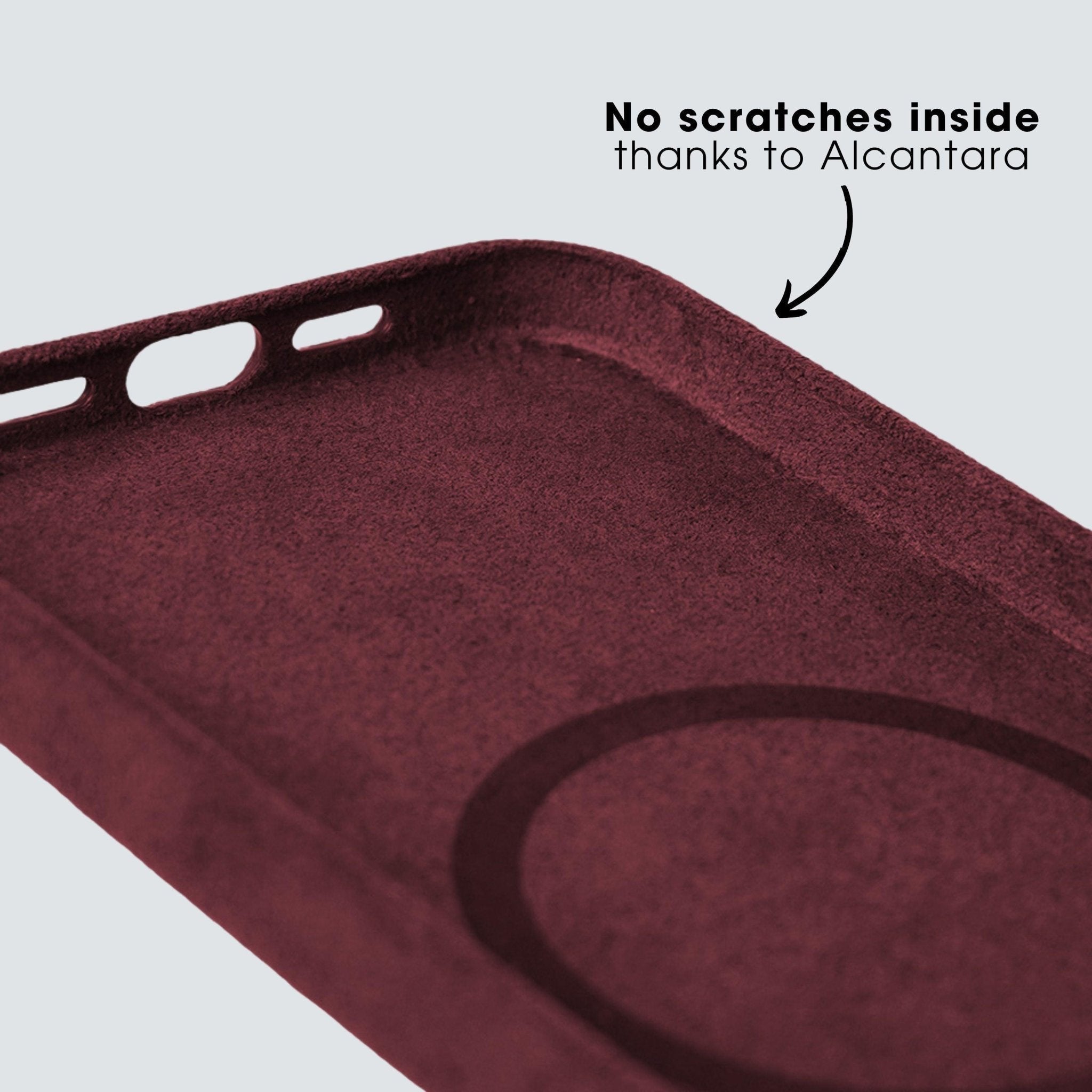 iPhone 15 Pro Max - Alcantara Case - Wine Red