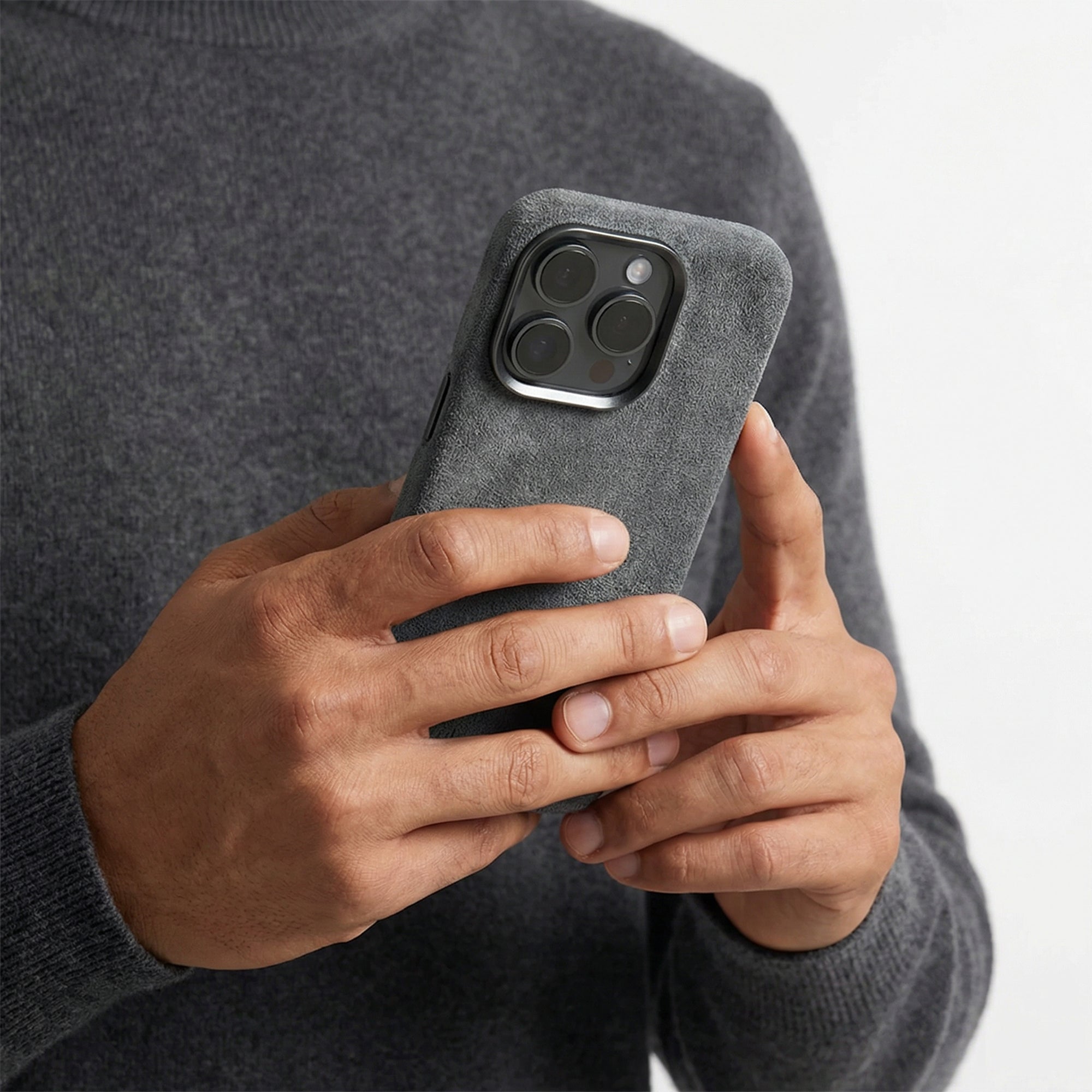 iPhone 16 Pro Max - Alcantara Case - Nardo Gray