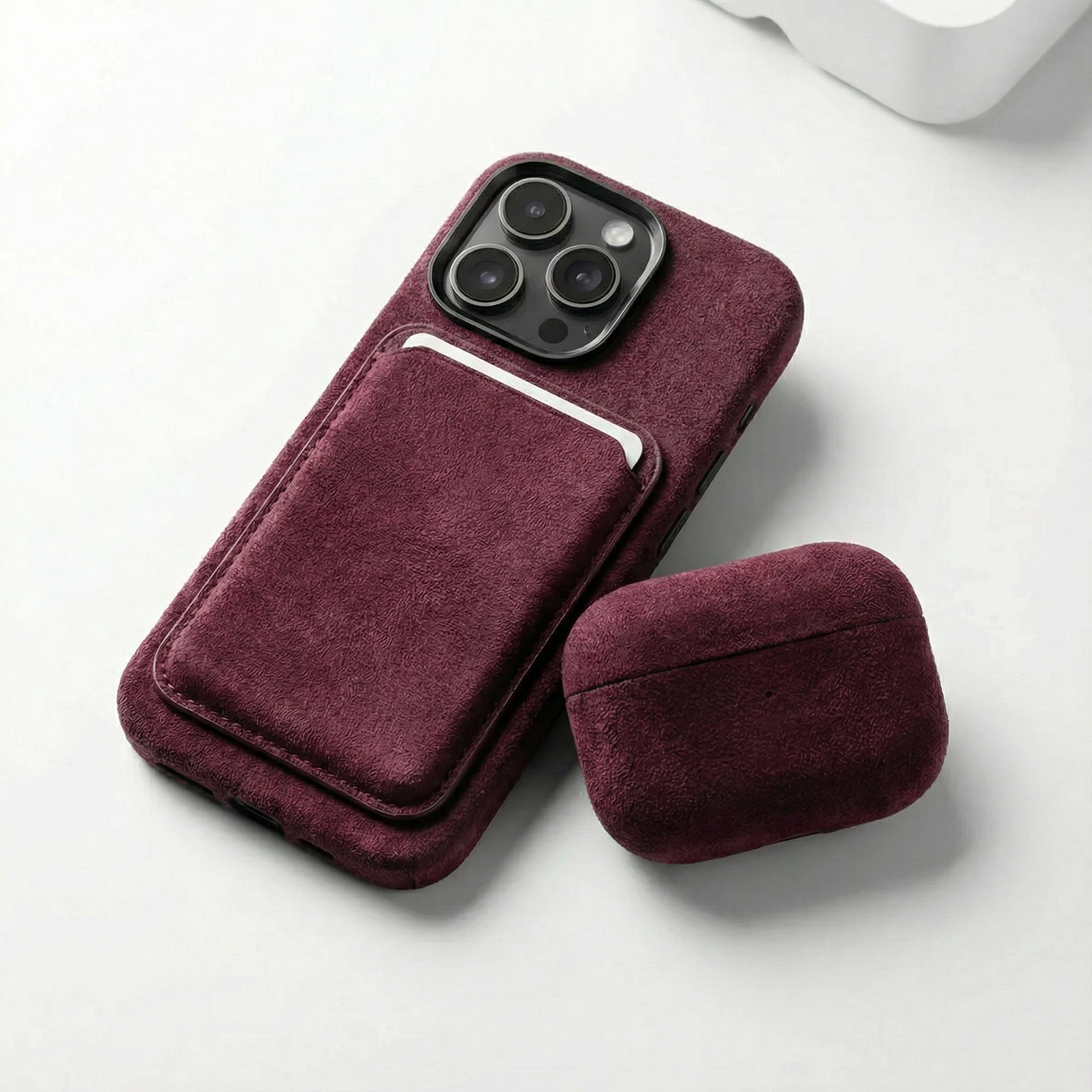 iPhone 16 Pro - Alcantara Case - Wine Red
