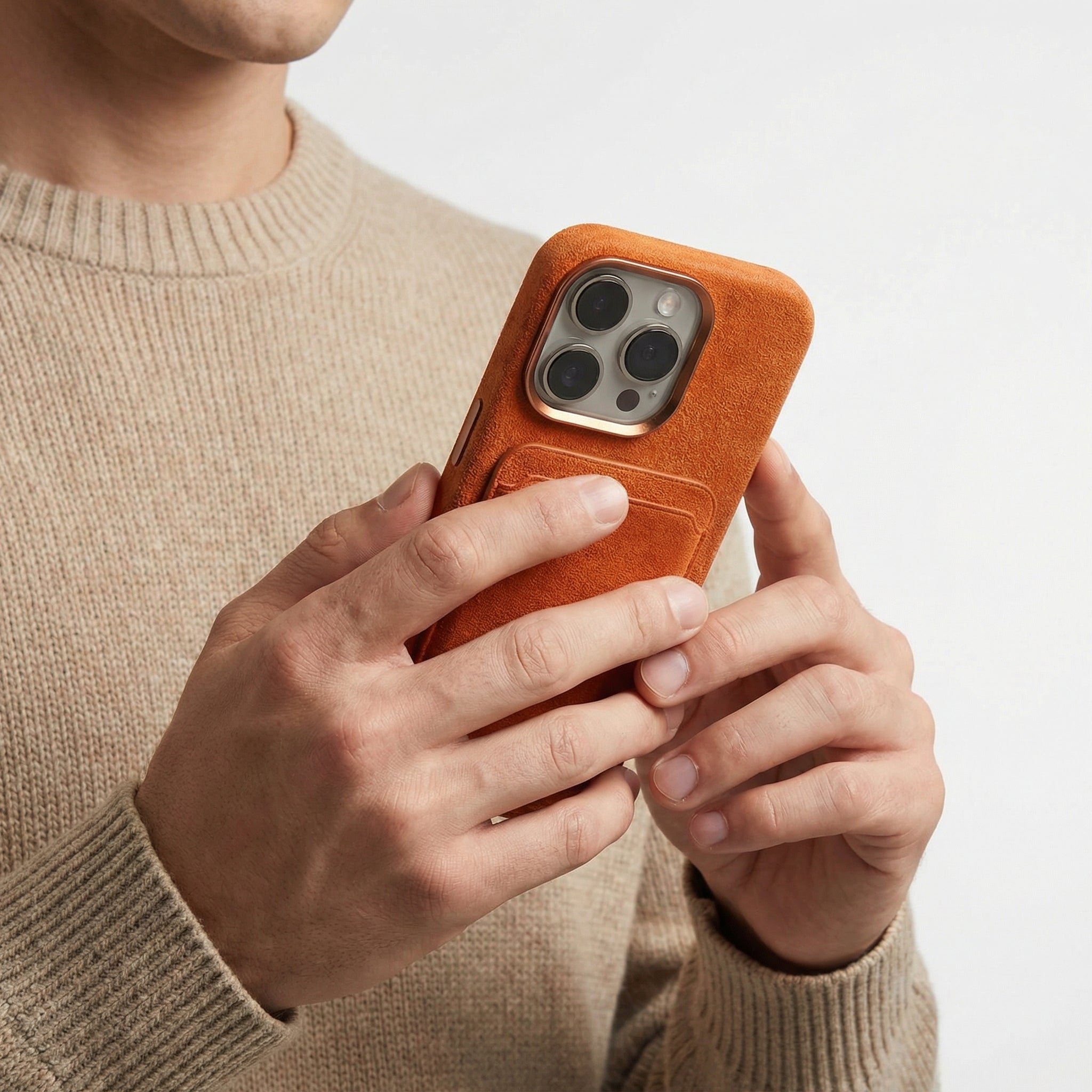 iPhone 16 Pro - Alcantara Case - Orange