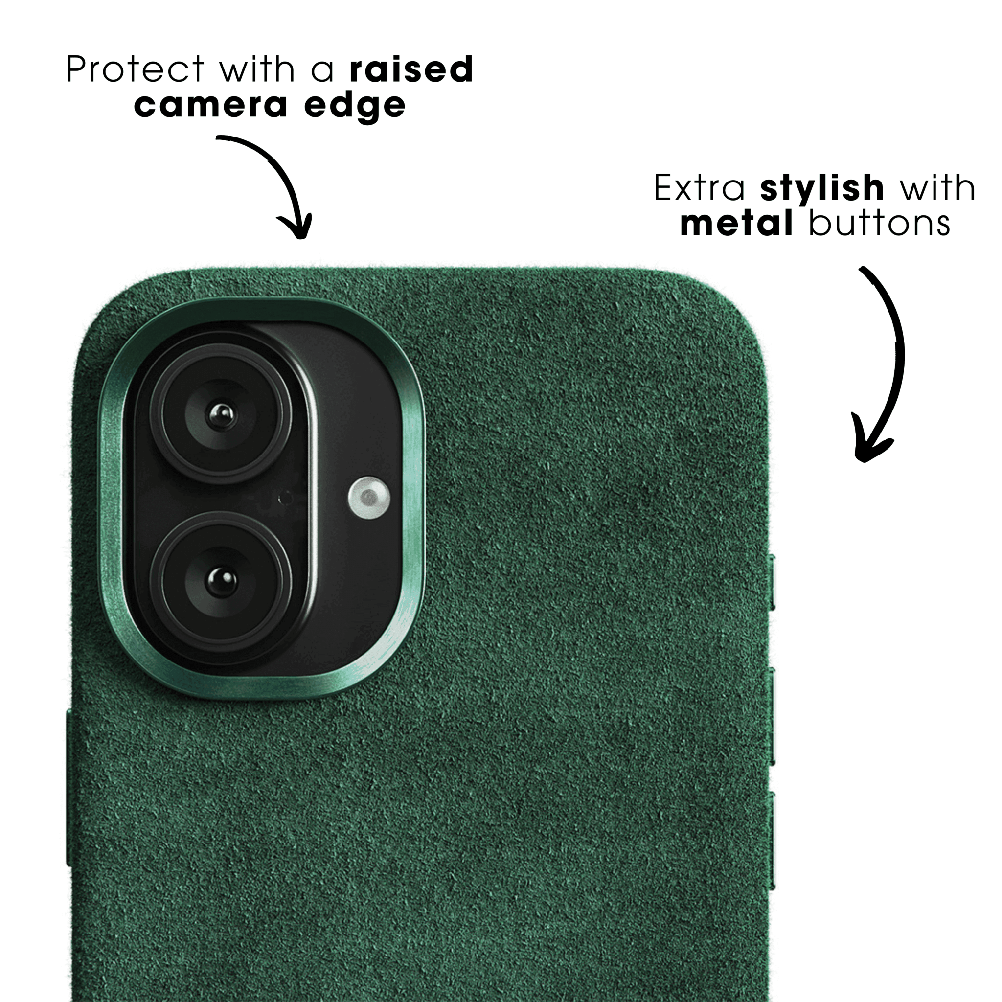 iPhone 17e - Alcantara Case- Midnight Green