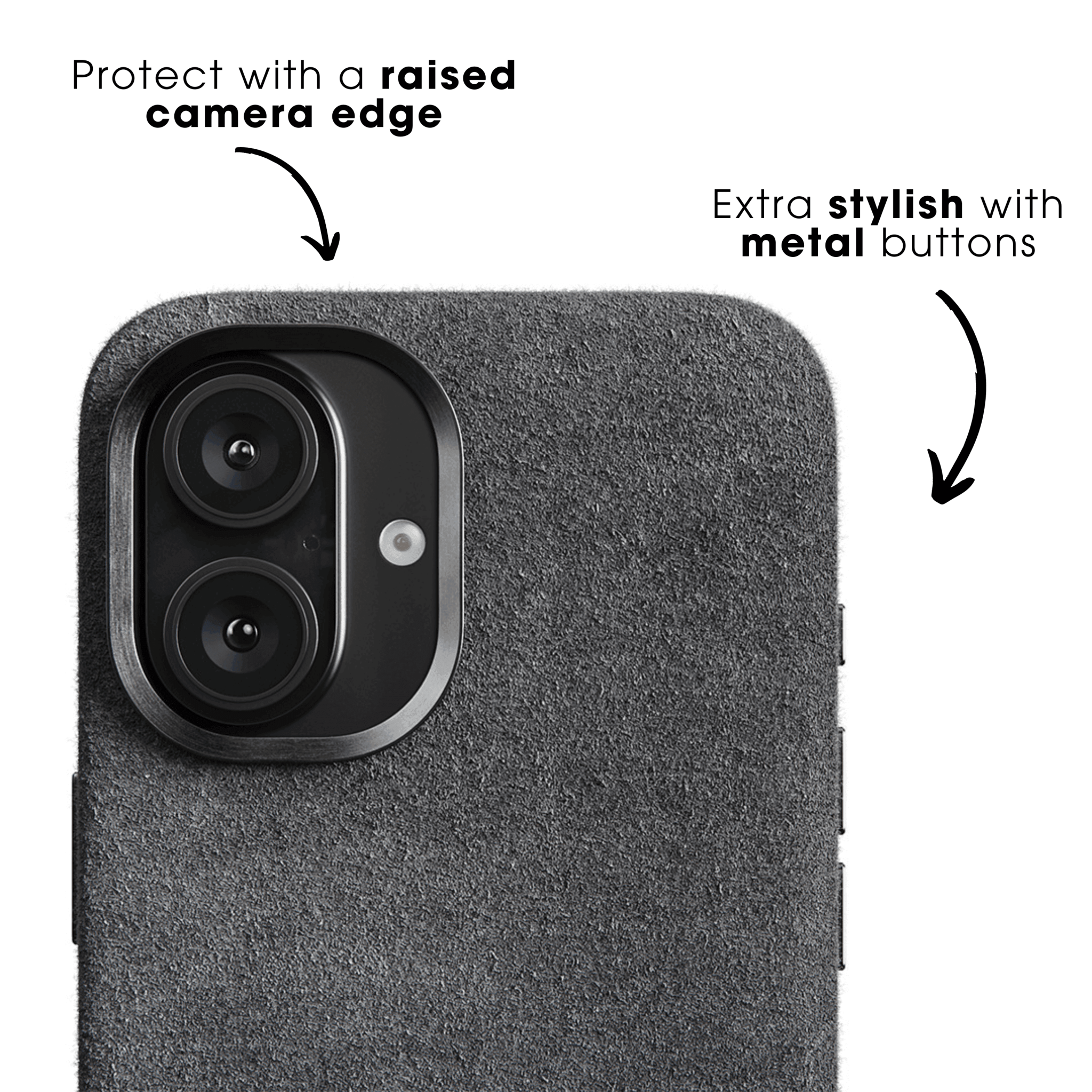 iPhone 17e - Alcantara Case - Nardo Gray