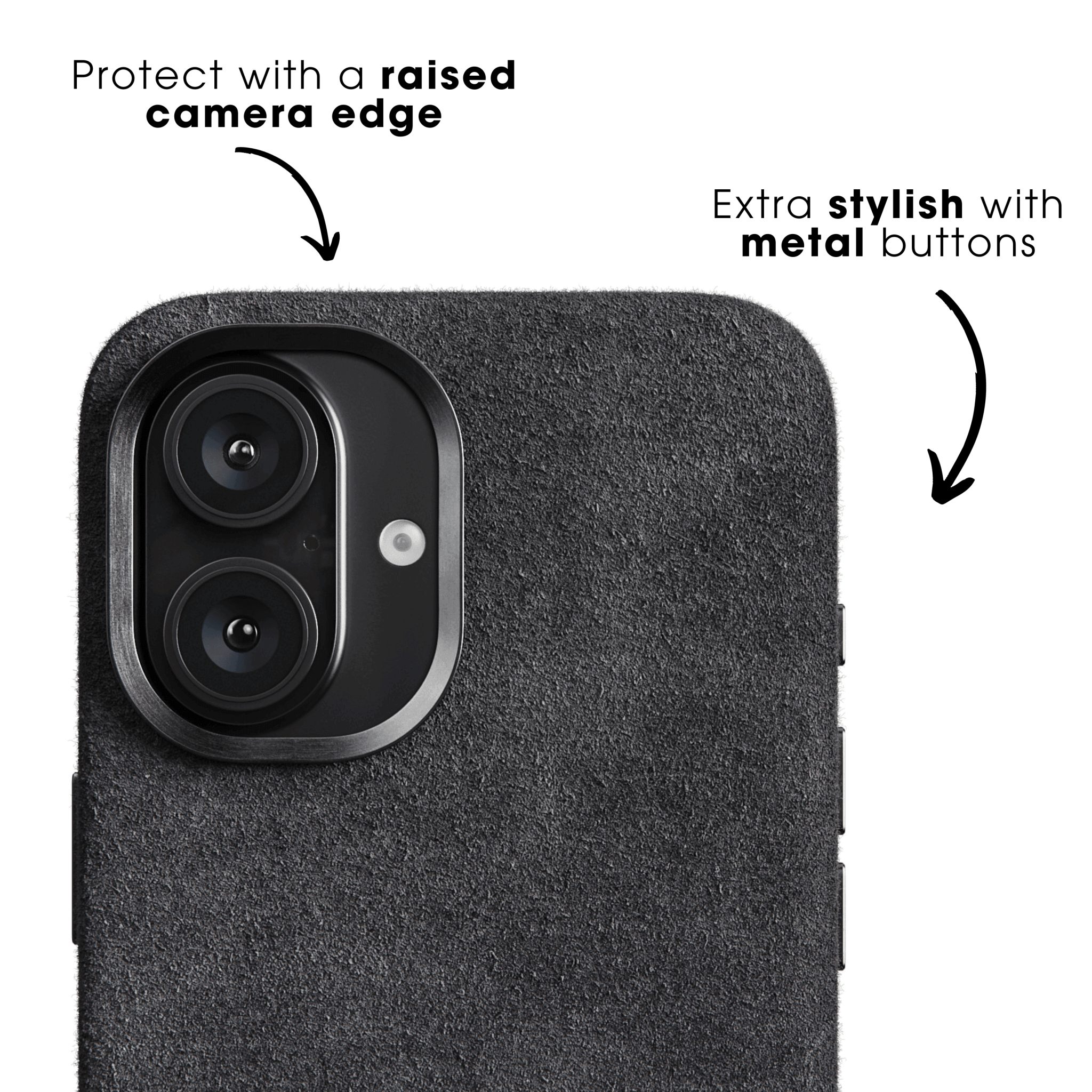iPhone 17e - Alcantara Case - Space Grey